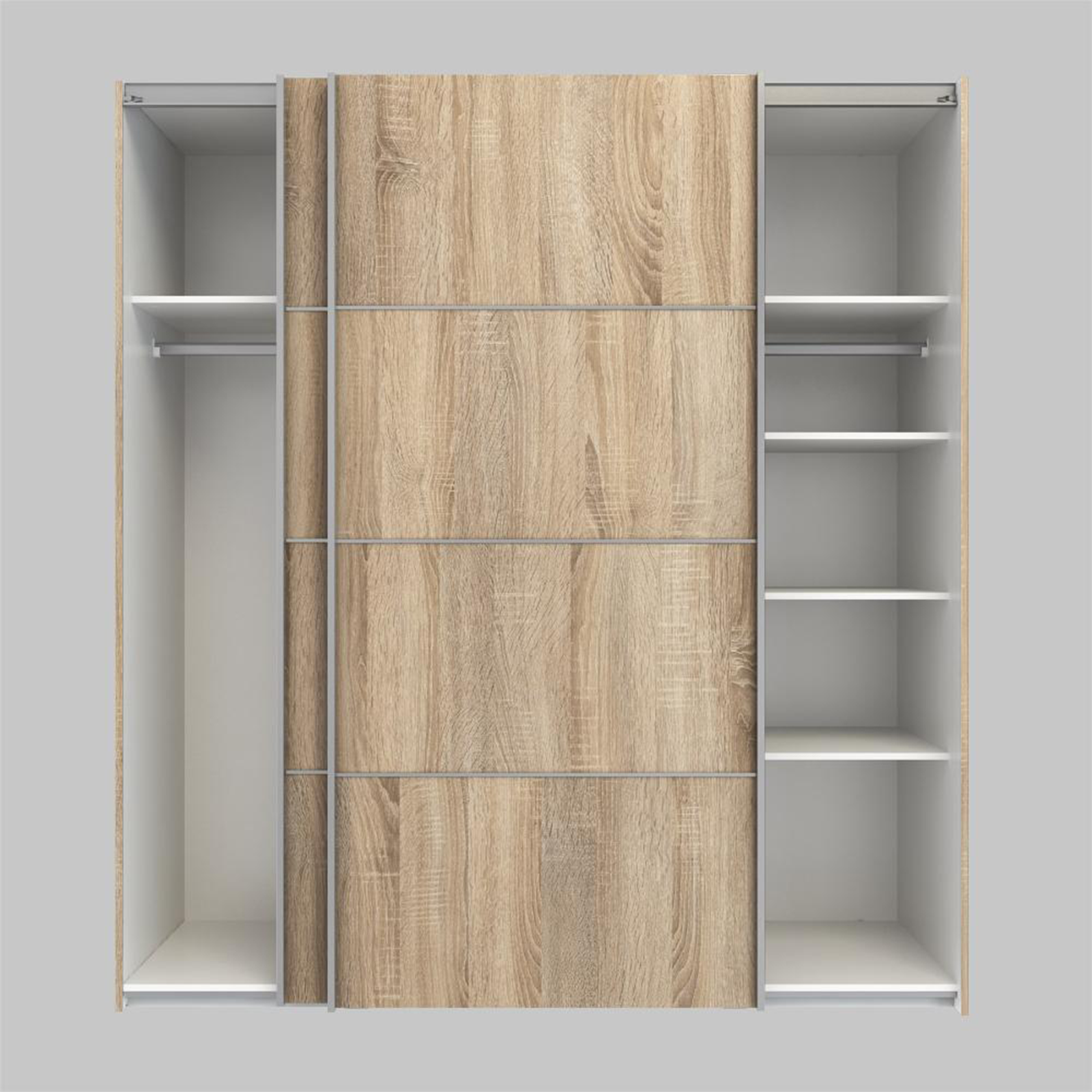 Armario dormitorio Verona con dos puertas correderas de madera 182x64 cm 201h