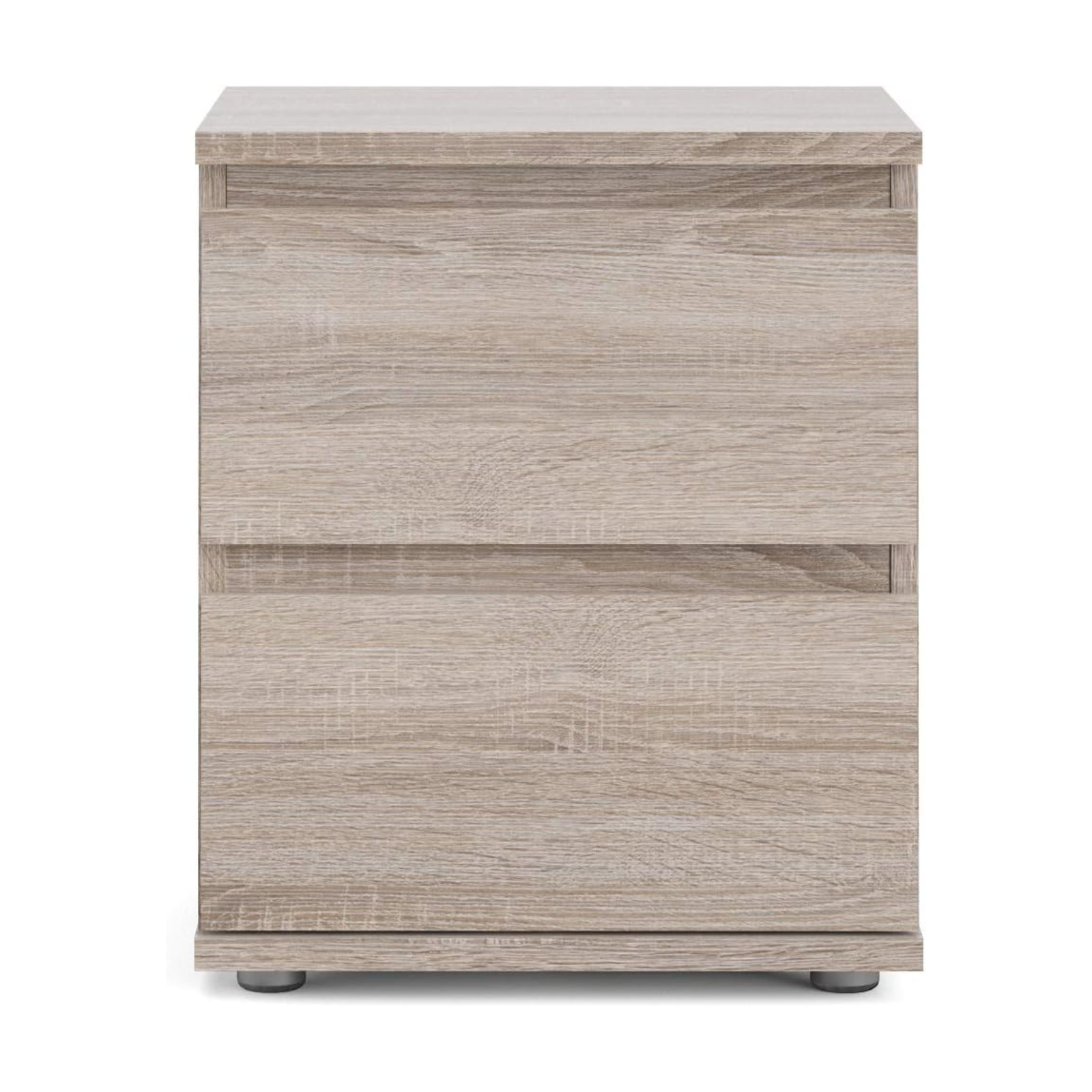 Comodino moderno in legno "Nova" mobile da letto con 2 cassetti cm 40x34 48h