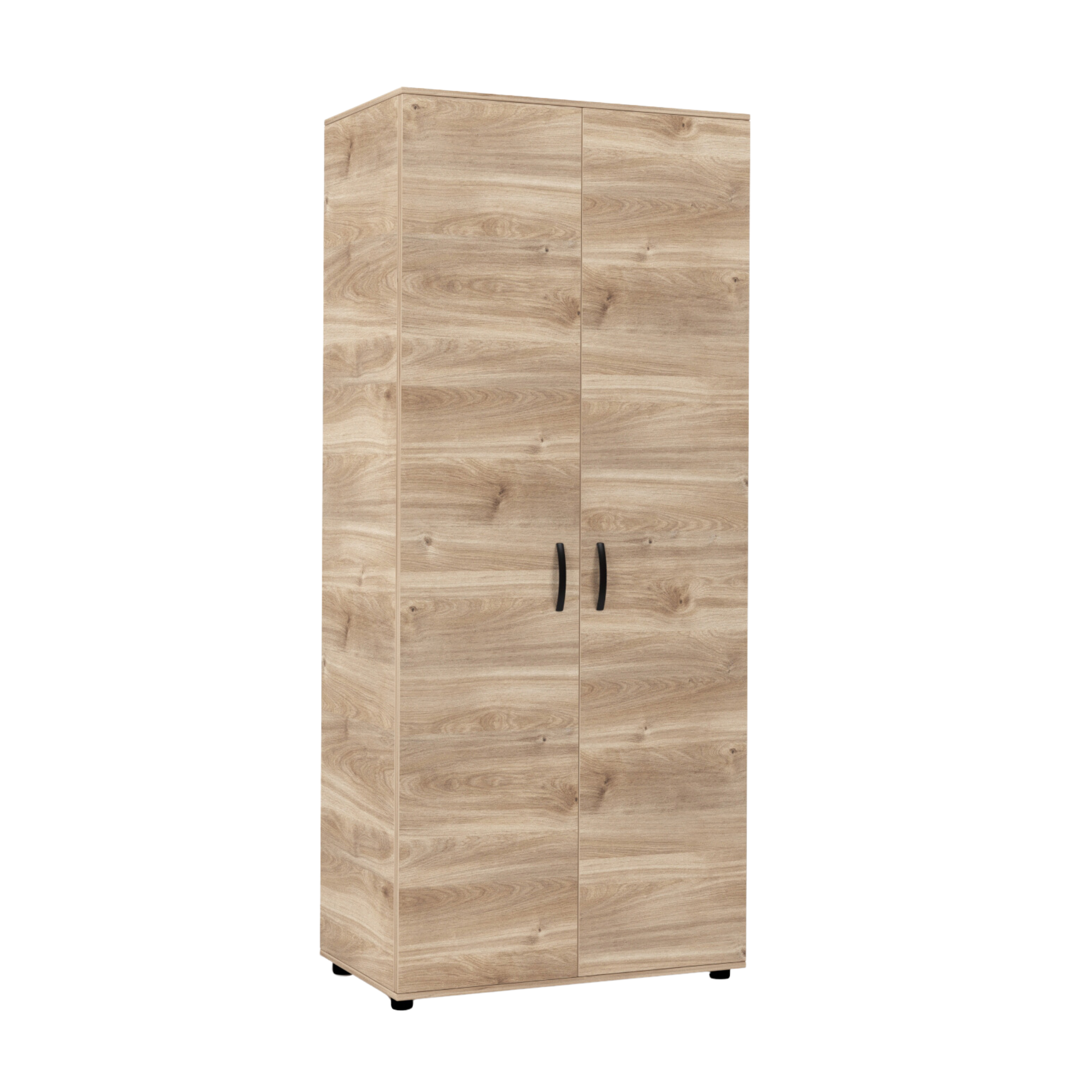 Armoire "Contact" en bois de chêne avec 2 portes et cintre 74x52 h184 cm