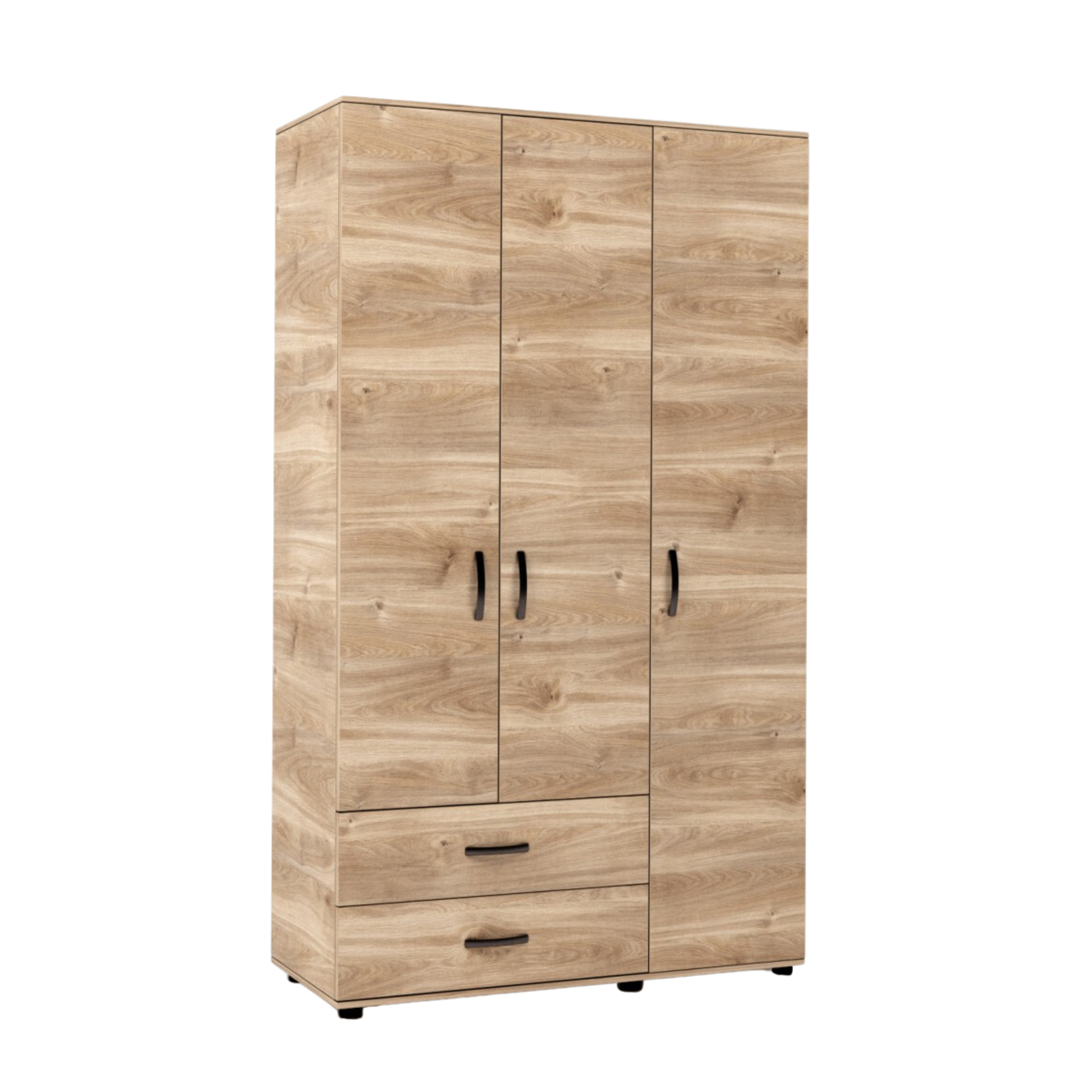 Armario "Contact" de madera de roble con 2 puertas y percha 74x52 h184 cm