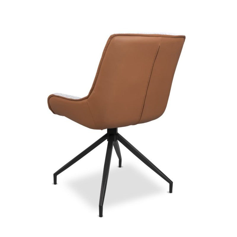 Set di sedie da pranzo "Agora" imbottite in ecopelle con gambe in metallo nere cm 58,5x66,5 87h