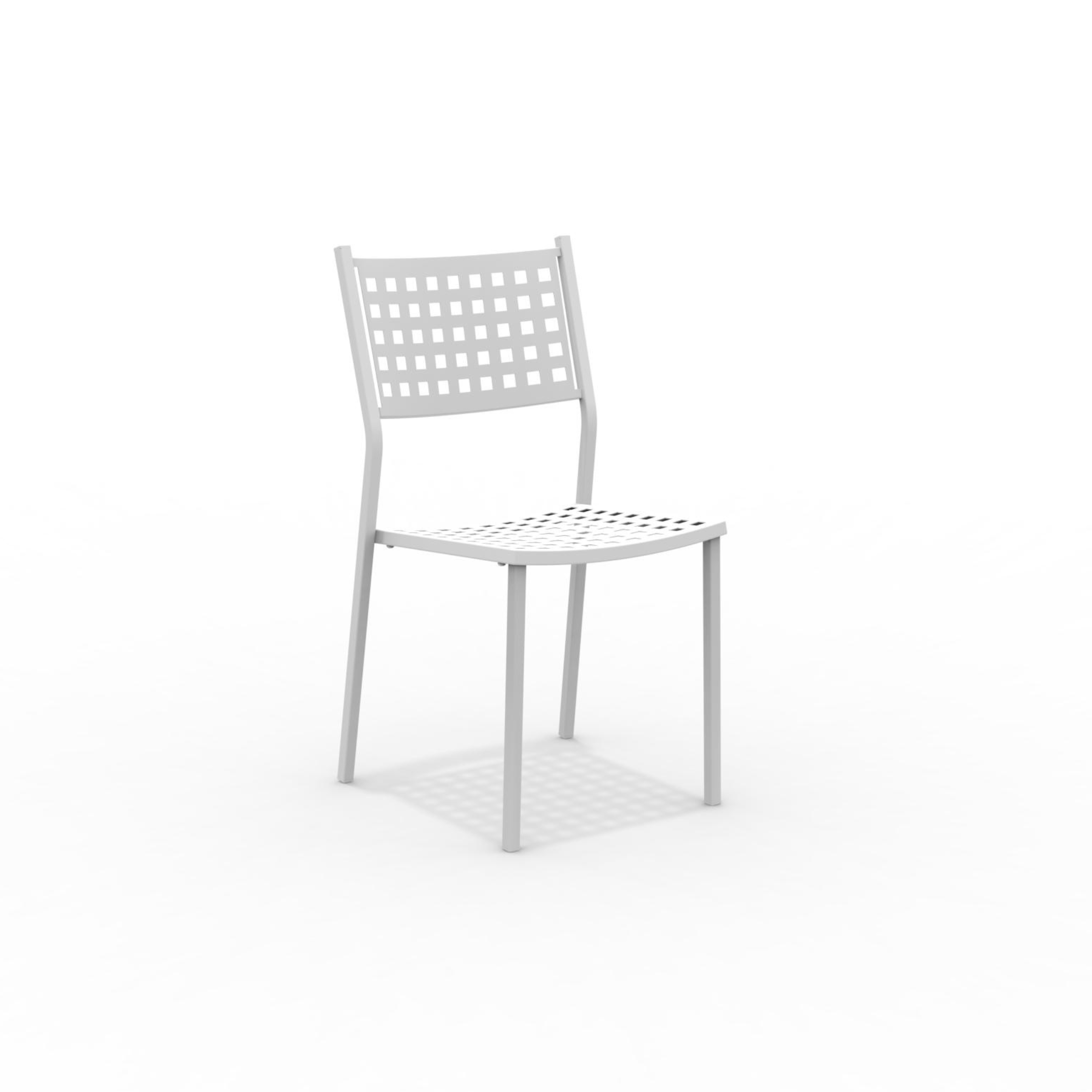 8 sillas de jardín de metal "Alice" con reposabrazos, apilables 43x48 cm 85h