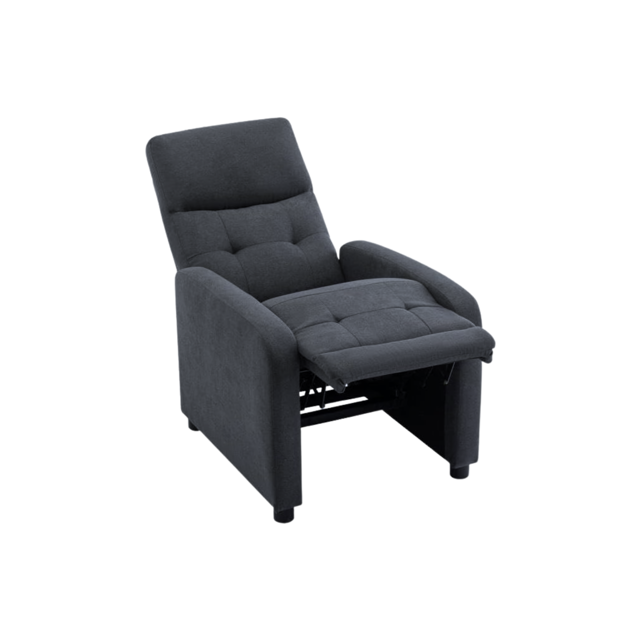 Poltrona reclinabile manuale "Rey" in tessuto liner cm 65,5x85,5 102,5h