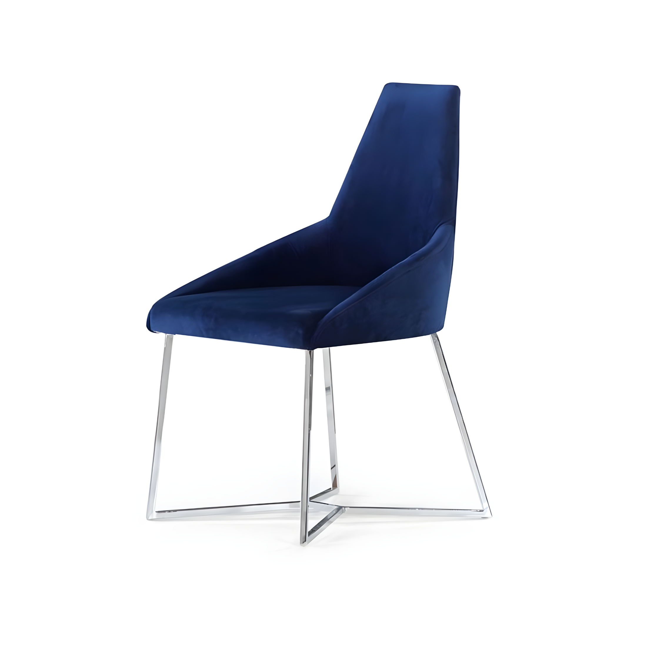 Set di sedie da pranzo "Enzio" imbottite in tessuto con struttura in metallo cm 52x48 90h