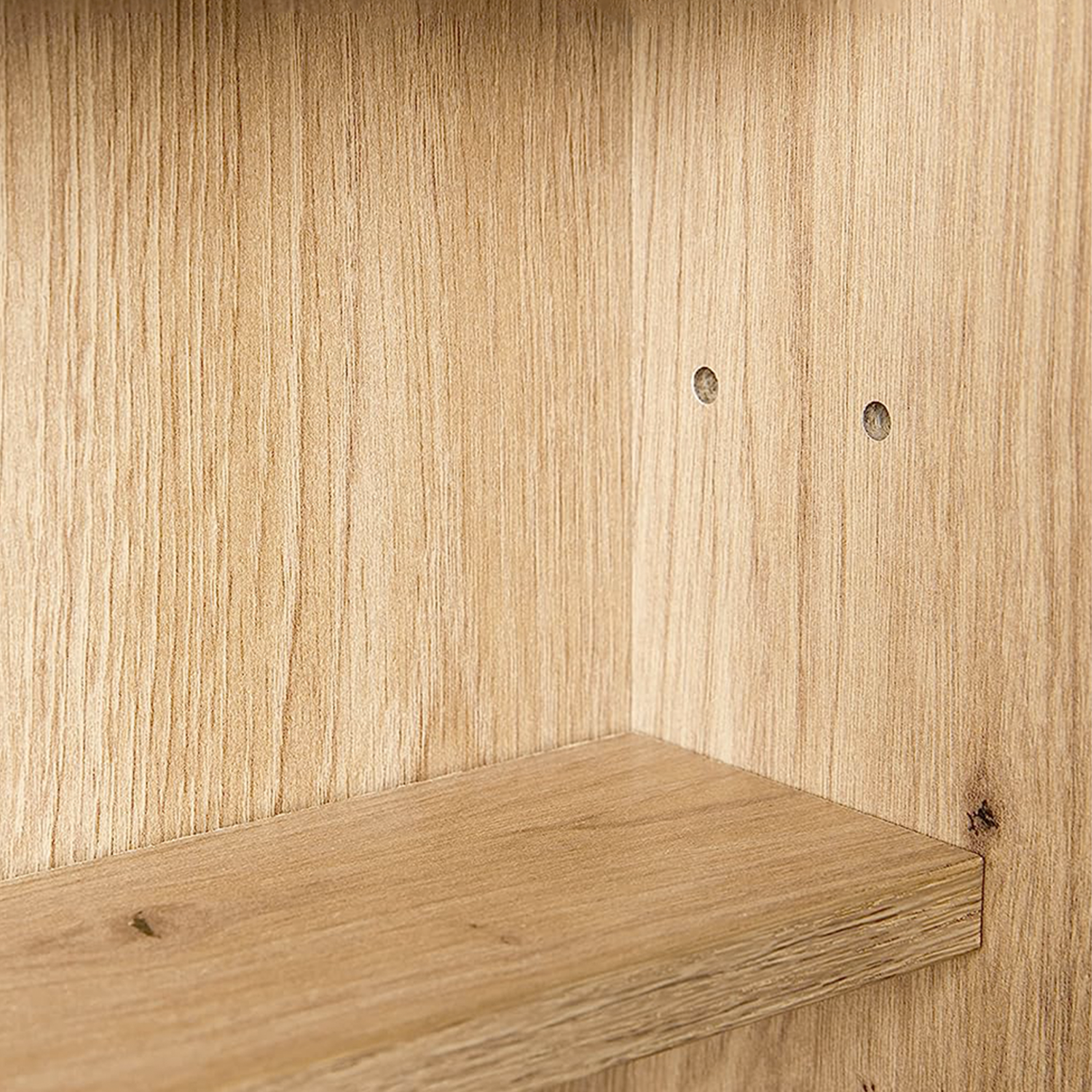 Bureau avec 2 tiroirs et bibliothèque ouverte en bois de chêne d'orge 117x50 cm 143h