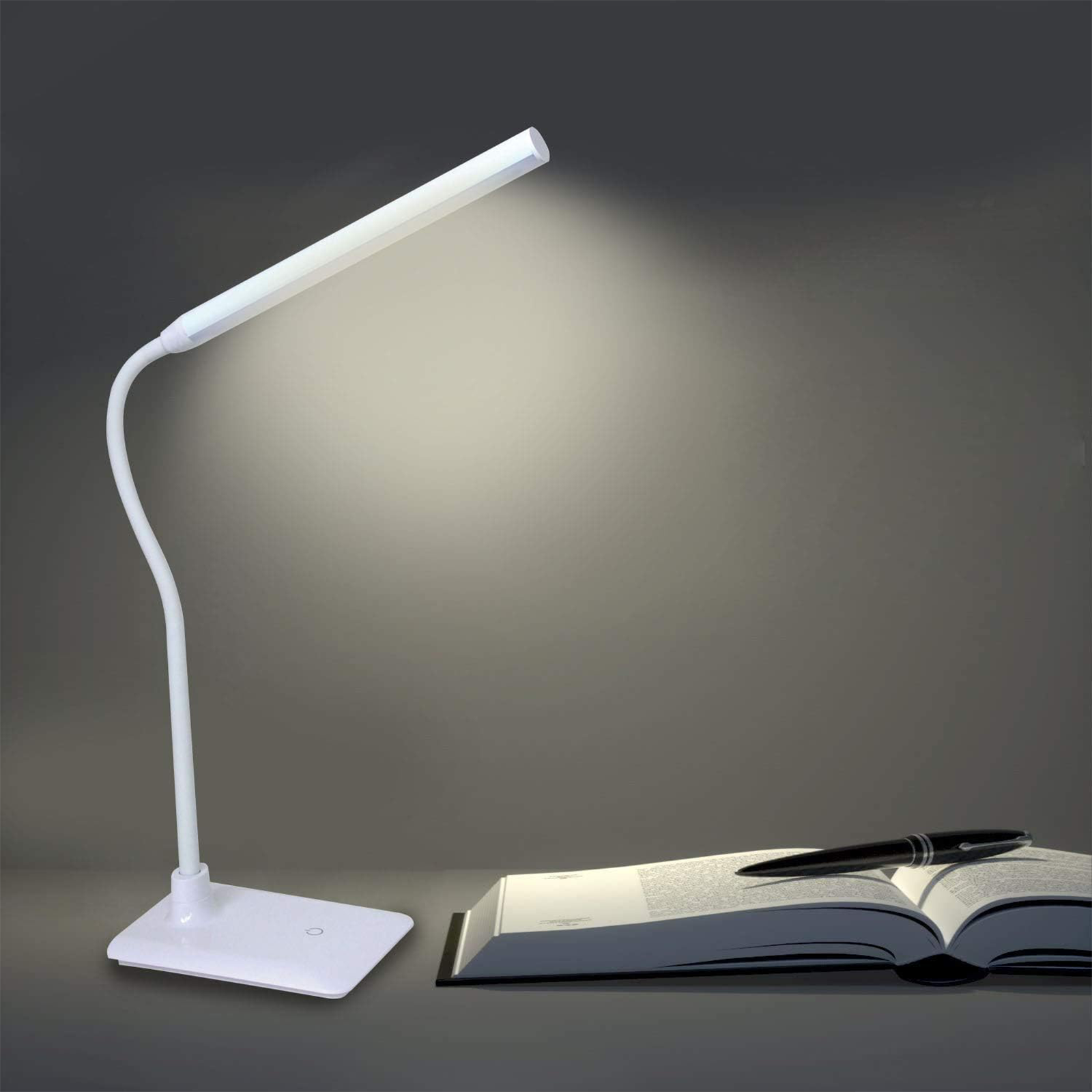 Lampe de table LED Slim en ABS 6 W interrupteur tactile 17x12 cm 70h