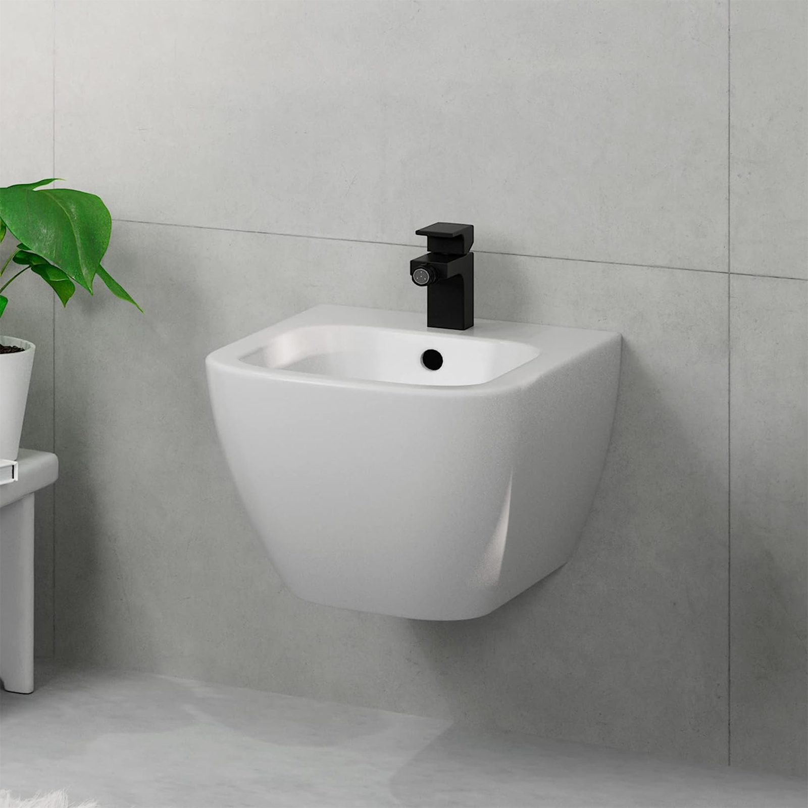 Mitigeur de bidet élégant en laiton noir mat