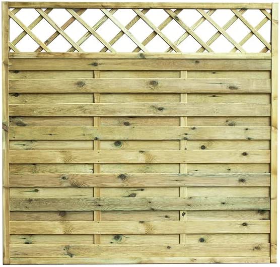 Pannello recinzione frangivento Quadro grigliato in legno impregnato cm 180x180h