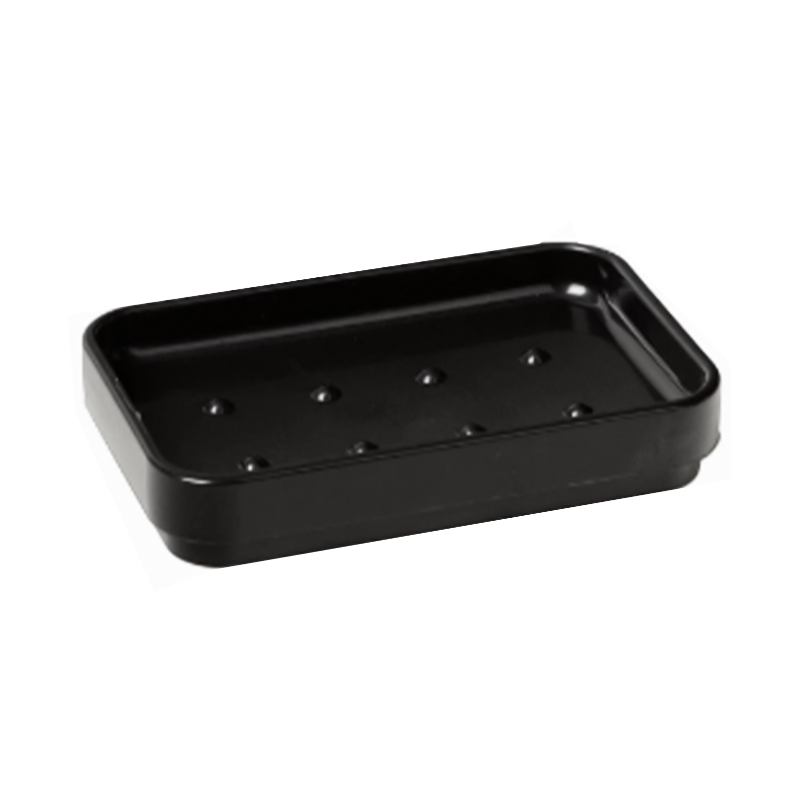 Porte-savon de salle de bain Seventy en résine noire mate pour savon solide 12,4x8 cm 2,1h