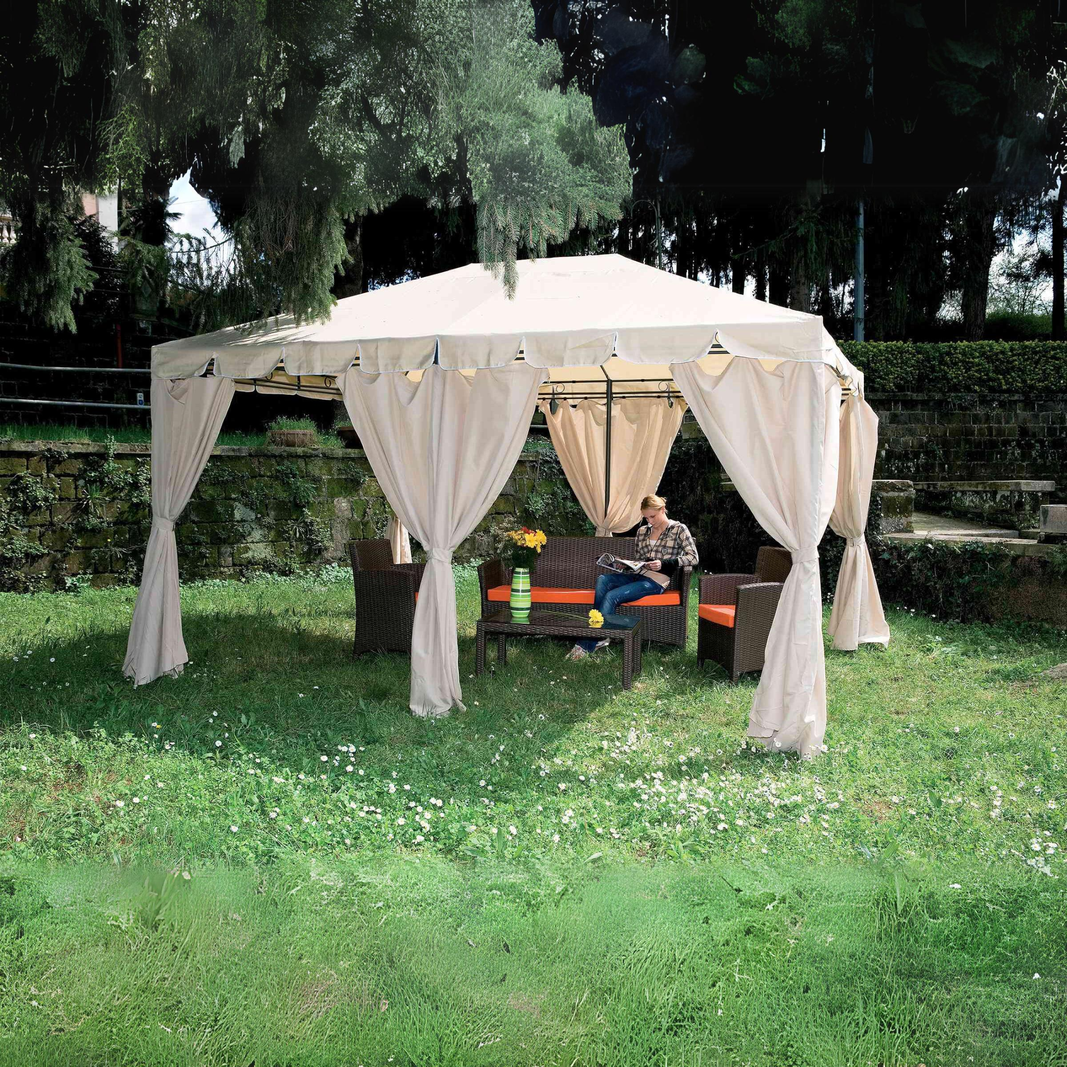 Tonnelle de jardin en acier "Armonia" 300x400 cm