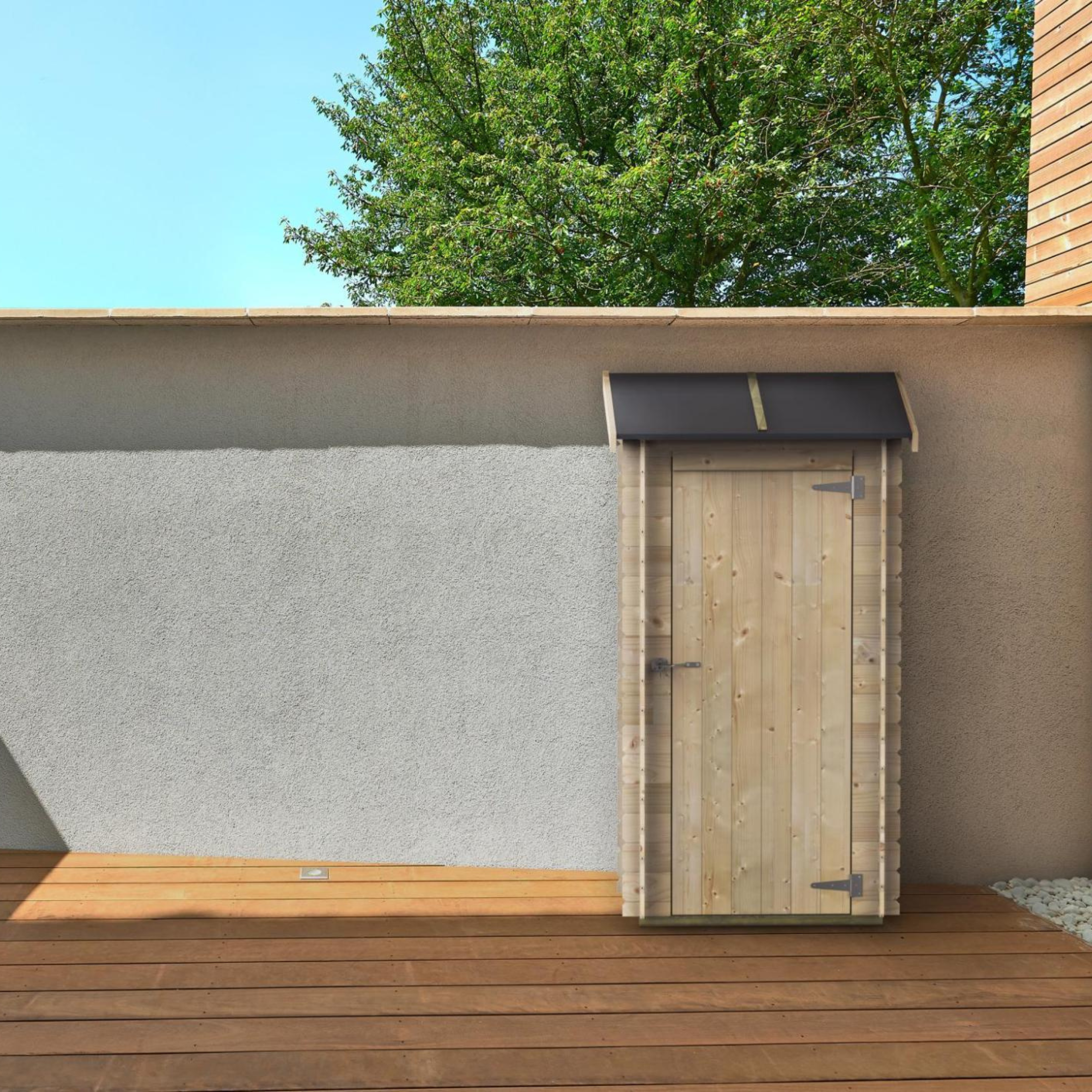Caseta de jardín de madera "Arturo Addossata" puerta batiente simple 98x64 cm 188h