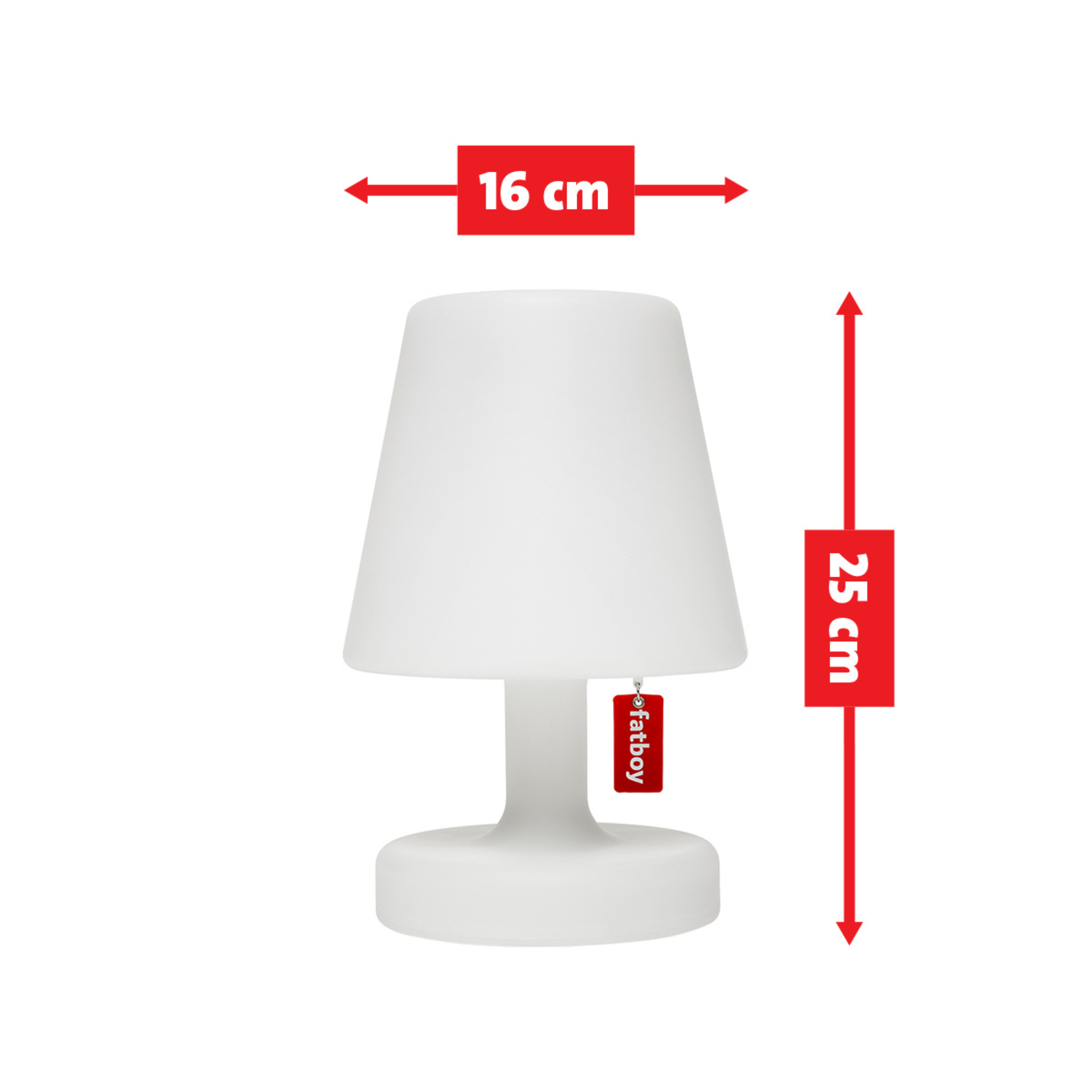 Lámpara de mesa LED a pilas "Edison the Petit" 2 piezas en PP 16x16 cm 25h
