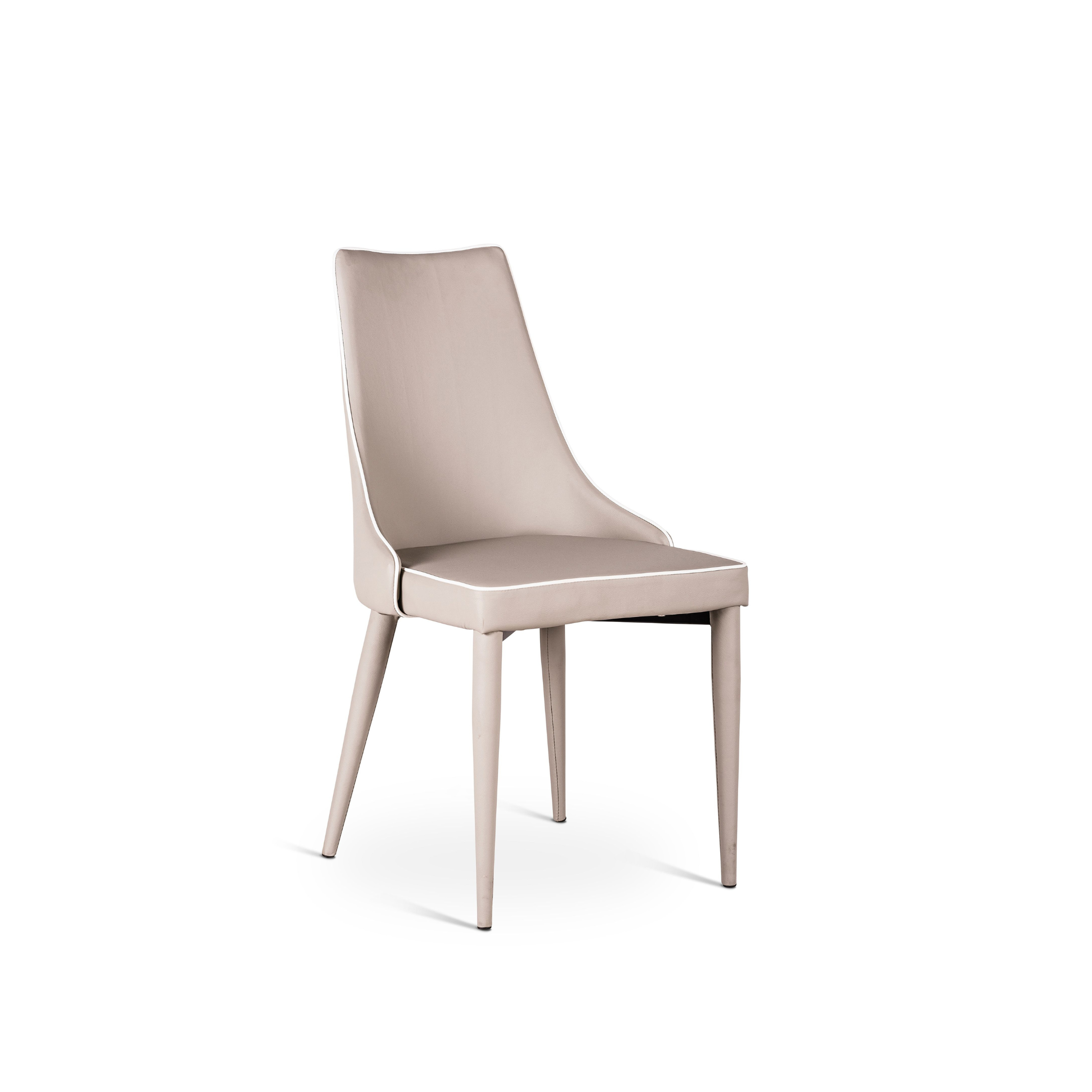 Silla acolchada símil piel "Myriam" sillón moderno 46x46 cm 91h