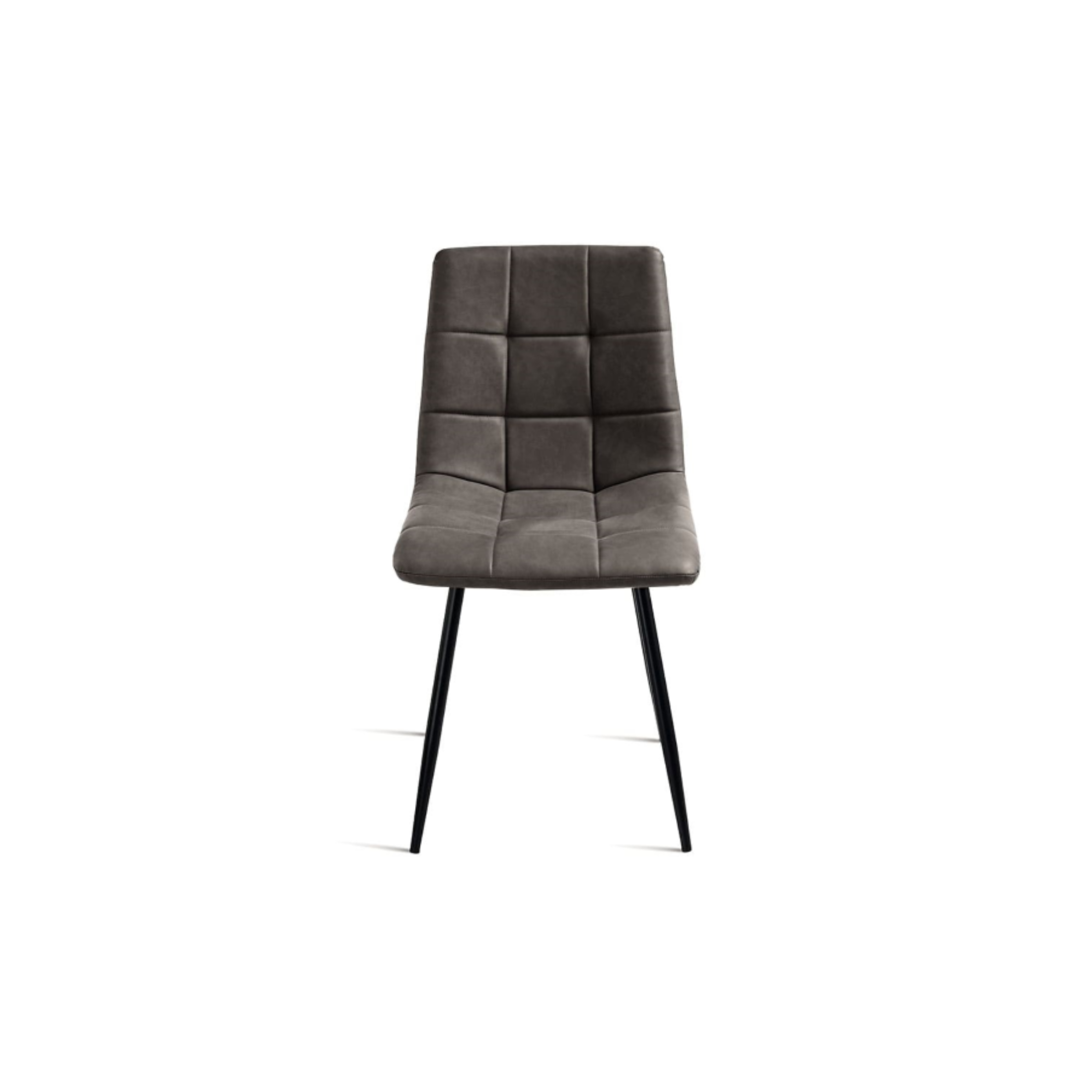 Silla moderna "Arca" estructura de metal pintado asiento en ecopiel efecto soft touch 45x53 cm 88h