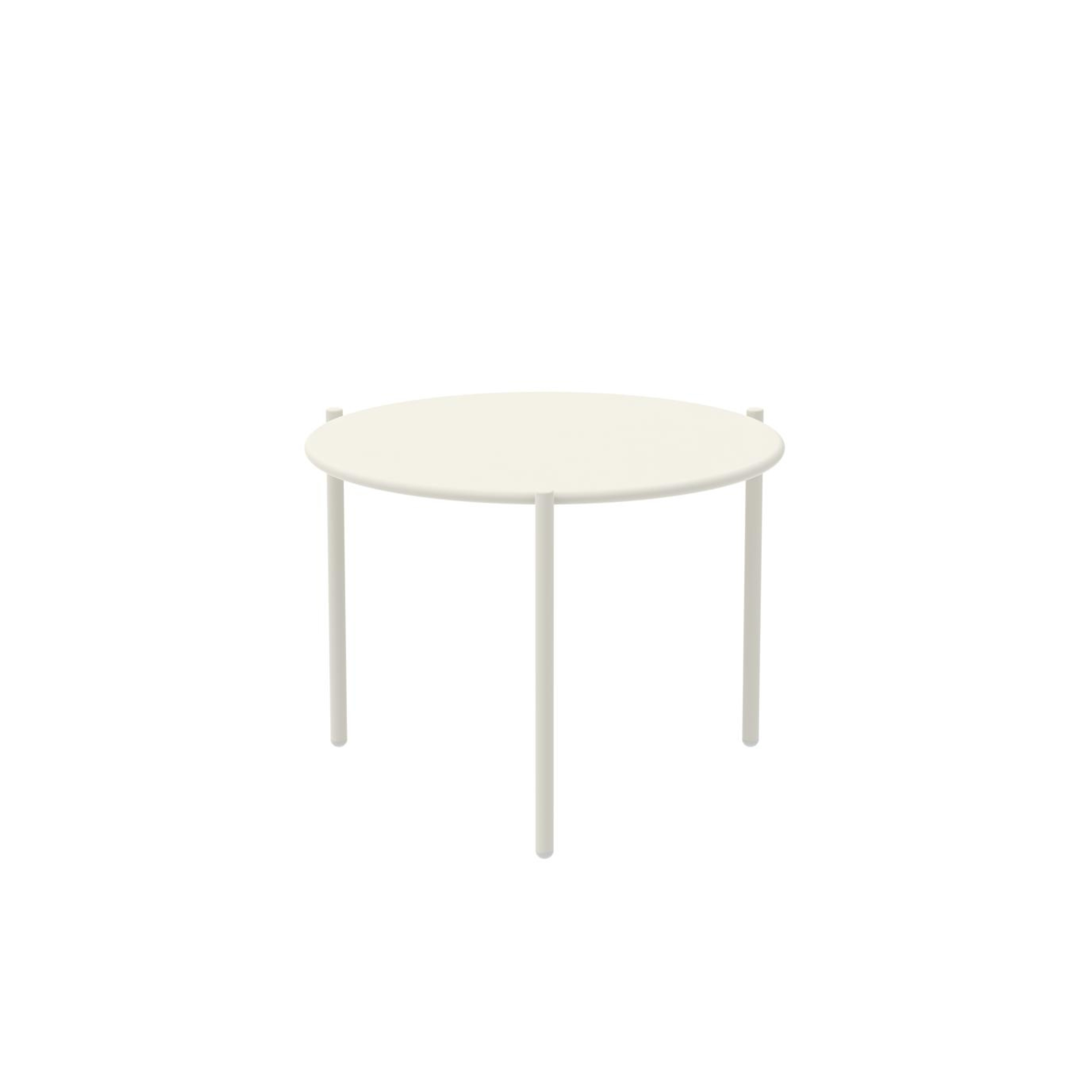 Table basse ronde en métal "Aria1" table de jardin empilable 60x60 cm 46h