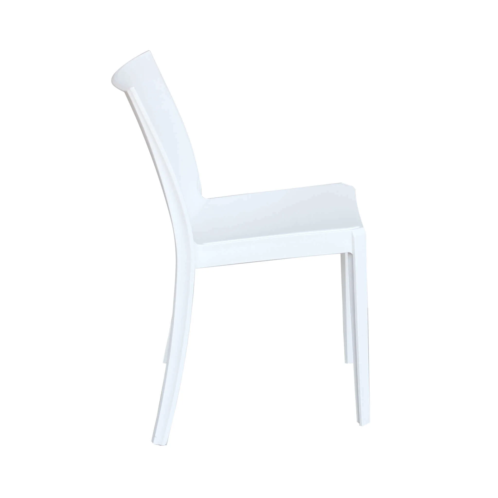 Silla de comedor Perla de polipropileno para jardín, apilable, antideslizante, 47x55 cm, 82h