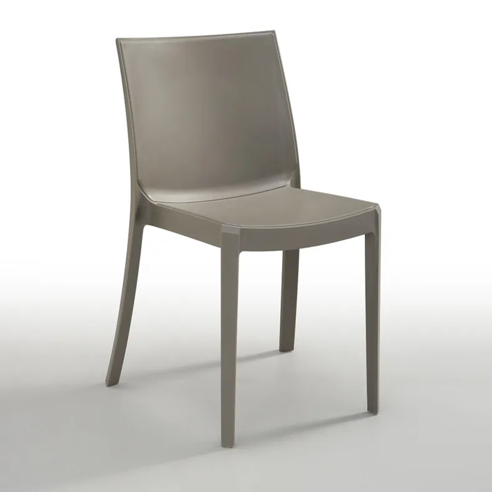 Silla de comedor Perla de polipropileno para jardín, apilable, antideslizante, 47x55 cm, 82h