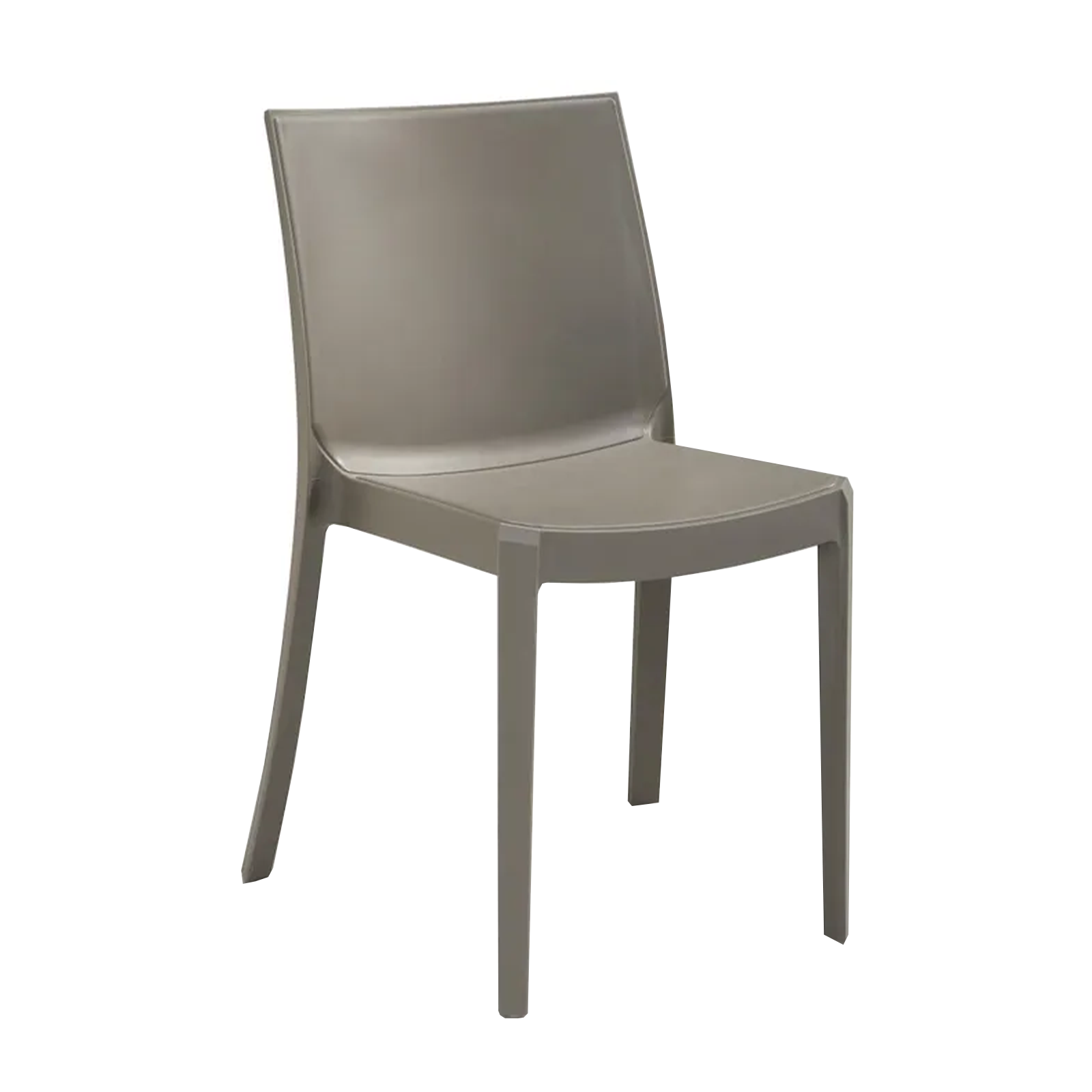 Silla de comedor Perla de polipropileno para jardín, apilable, antideslizante, 47x55 cm, 82h