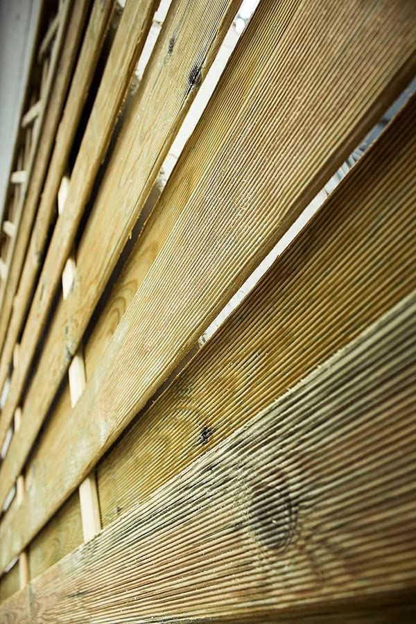 Pannello recinzione frangivento Sagomato grigliato in legno impregnato cm 180x180h