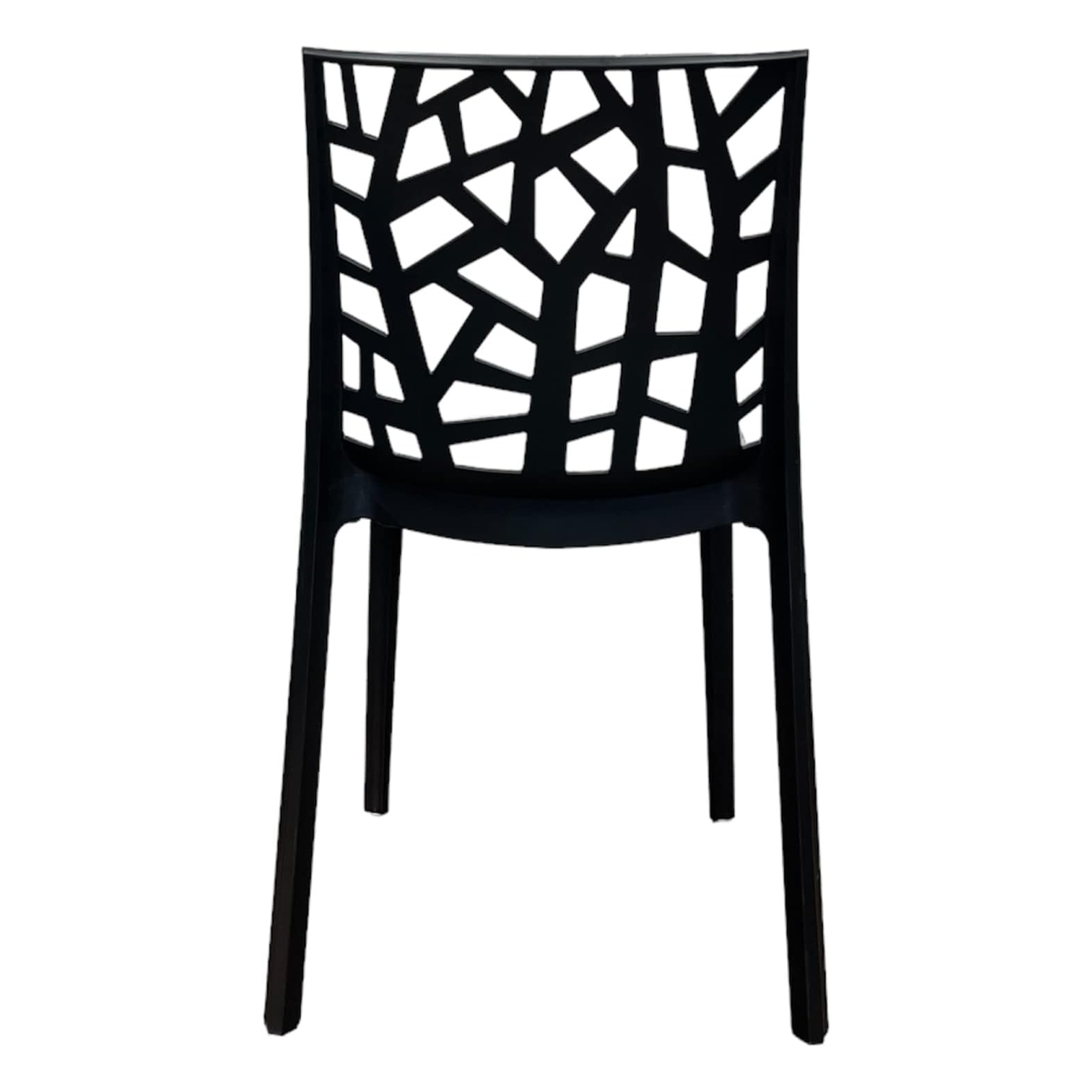 4uds Silla de jardín apilable "Matrix" en polipropileno resistente 47x55 cm 82h