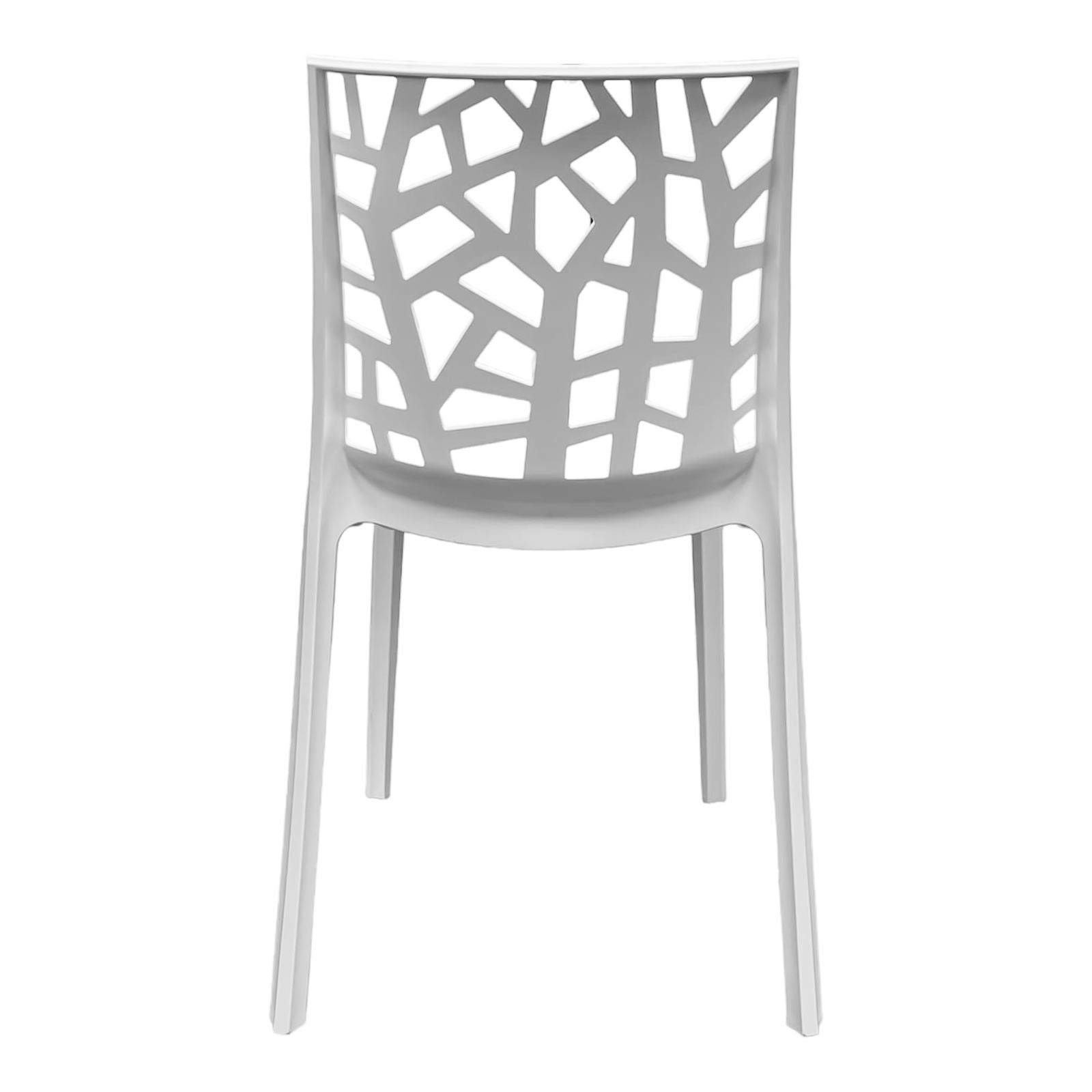 4uds Silla de jardín apilable "Matrix" en polipropileno resistente 47x55 cm 82h