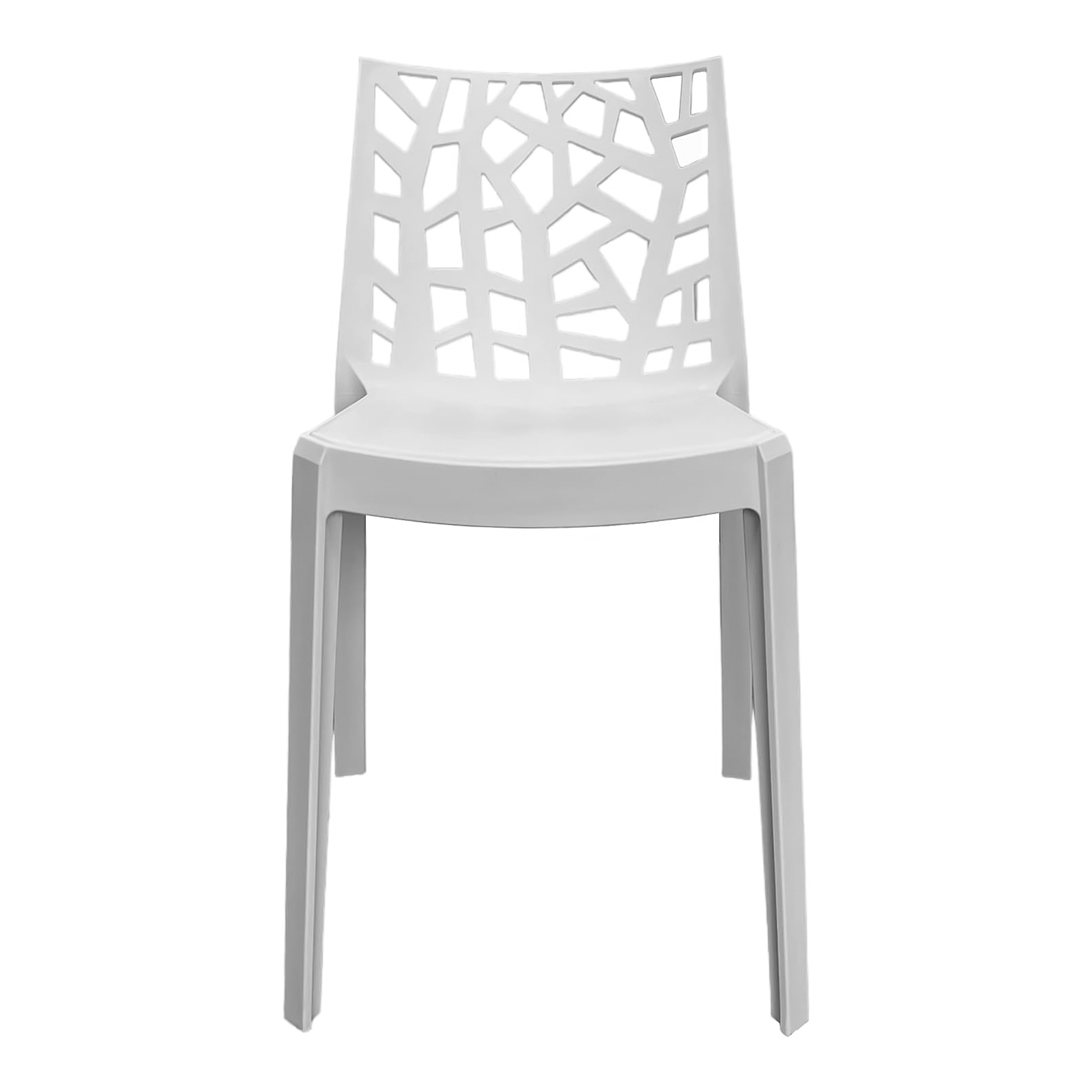 4uds Silla de jardín apilable "Matrix" en polipropileno resistente 47x55 cm 82h