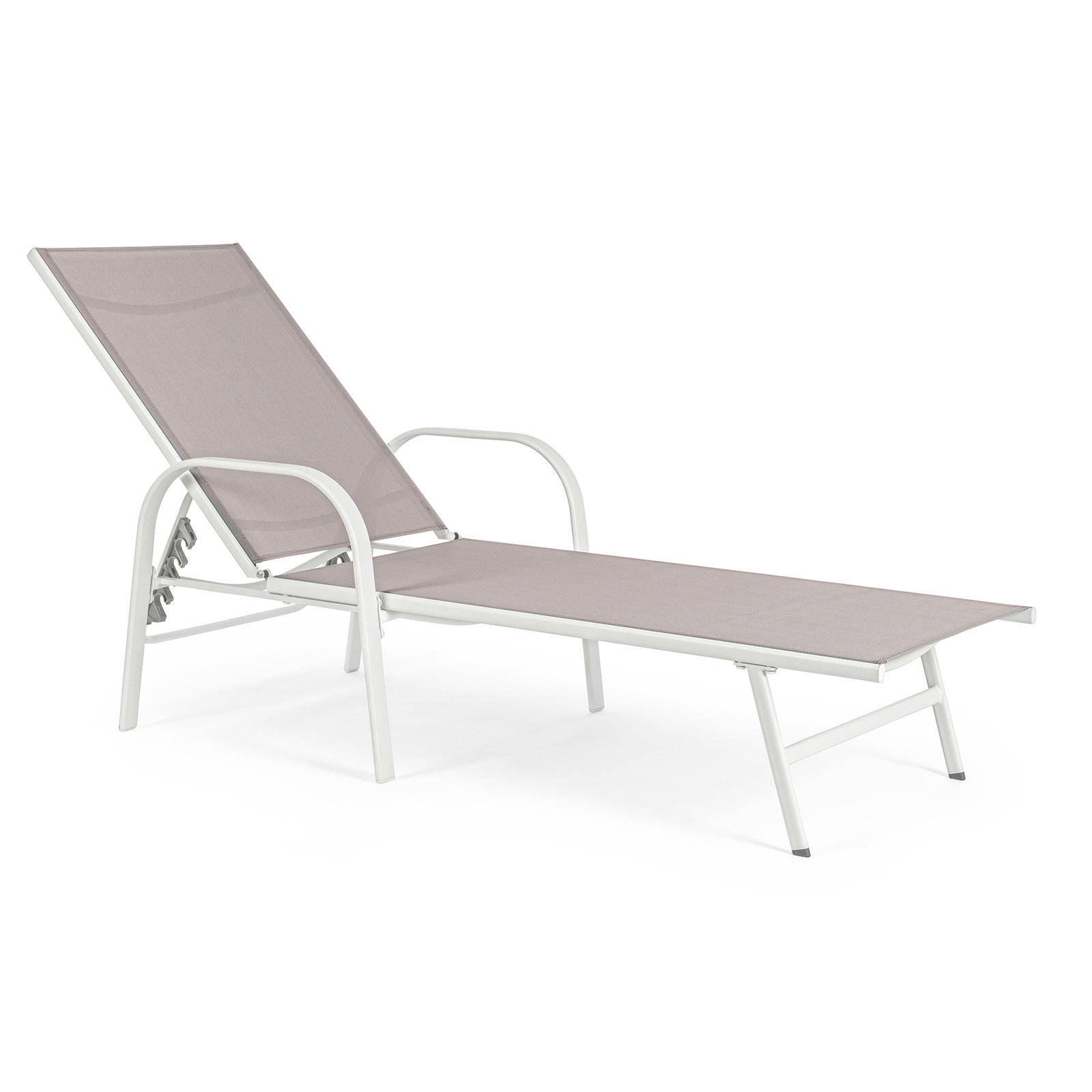 Transat inclinable "Hawaii" en acier peint pour jardin 199x68 cm 31h