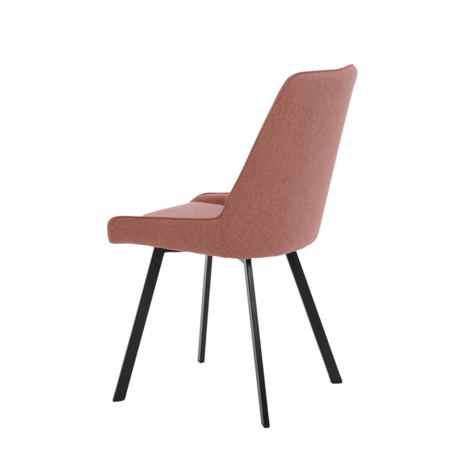 Set di sedie moderne in tessuto da soggiorno "Fox" con gambe in metallo verniciato