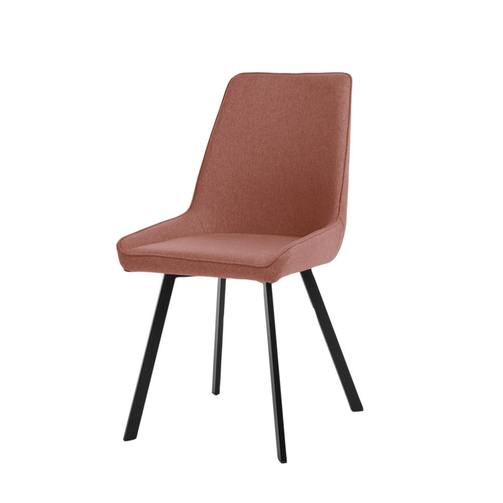 Set di sedie moderne in tessuto da soggiorno "Fox" con gambe in metallo verniciato