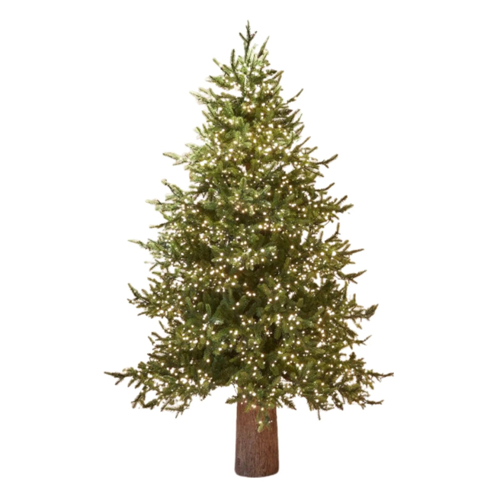 Albero di Natale "Pino Gold" con LED integrati, in PE Effetto Real Touch