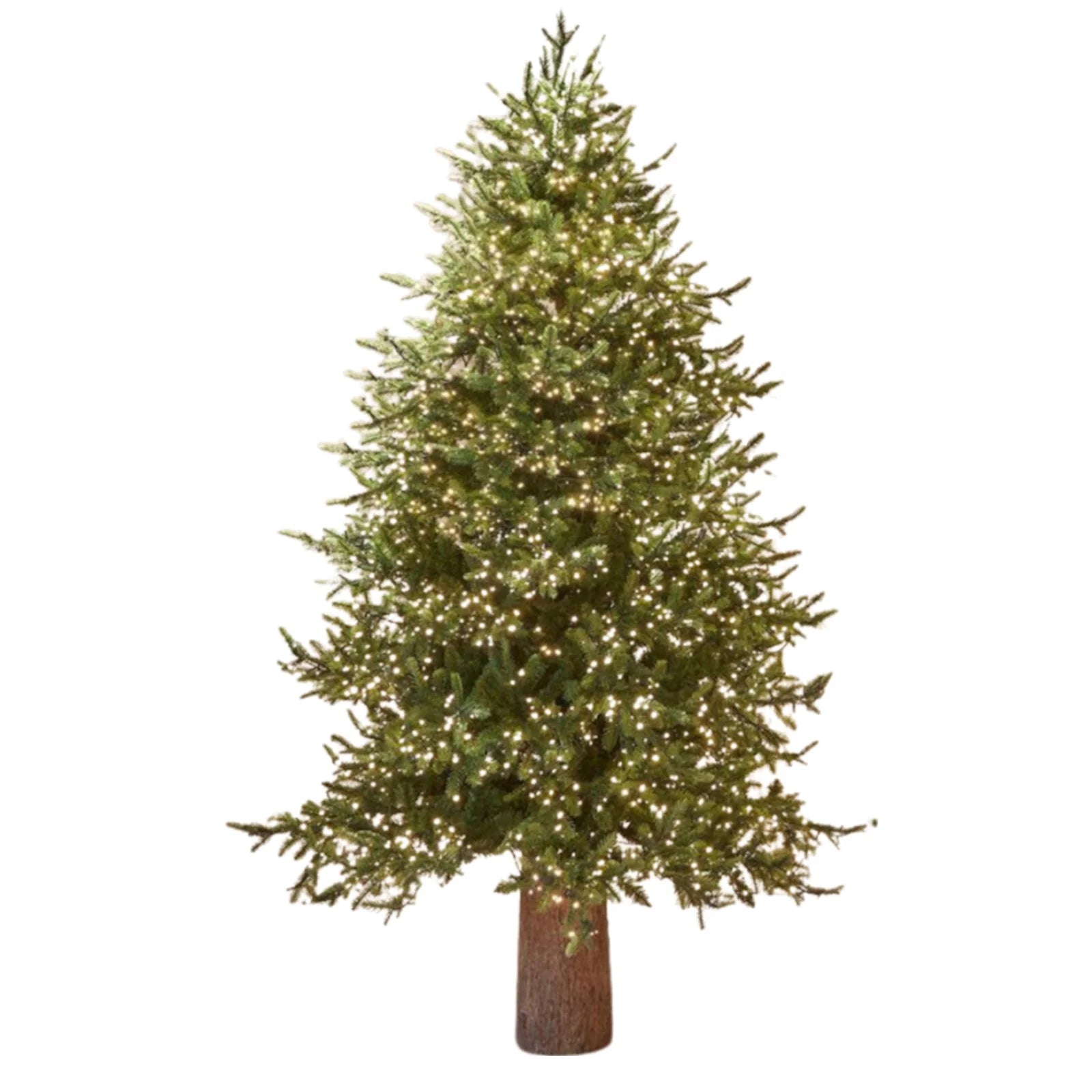 Albero di Natale "Pino Gold" con LED integrati, in PE Effetto Real Touch