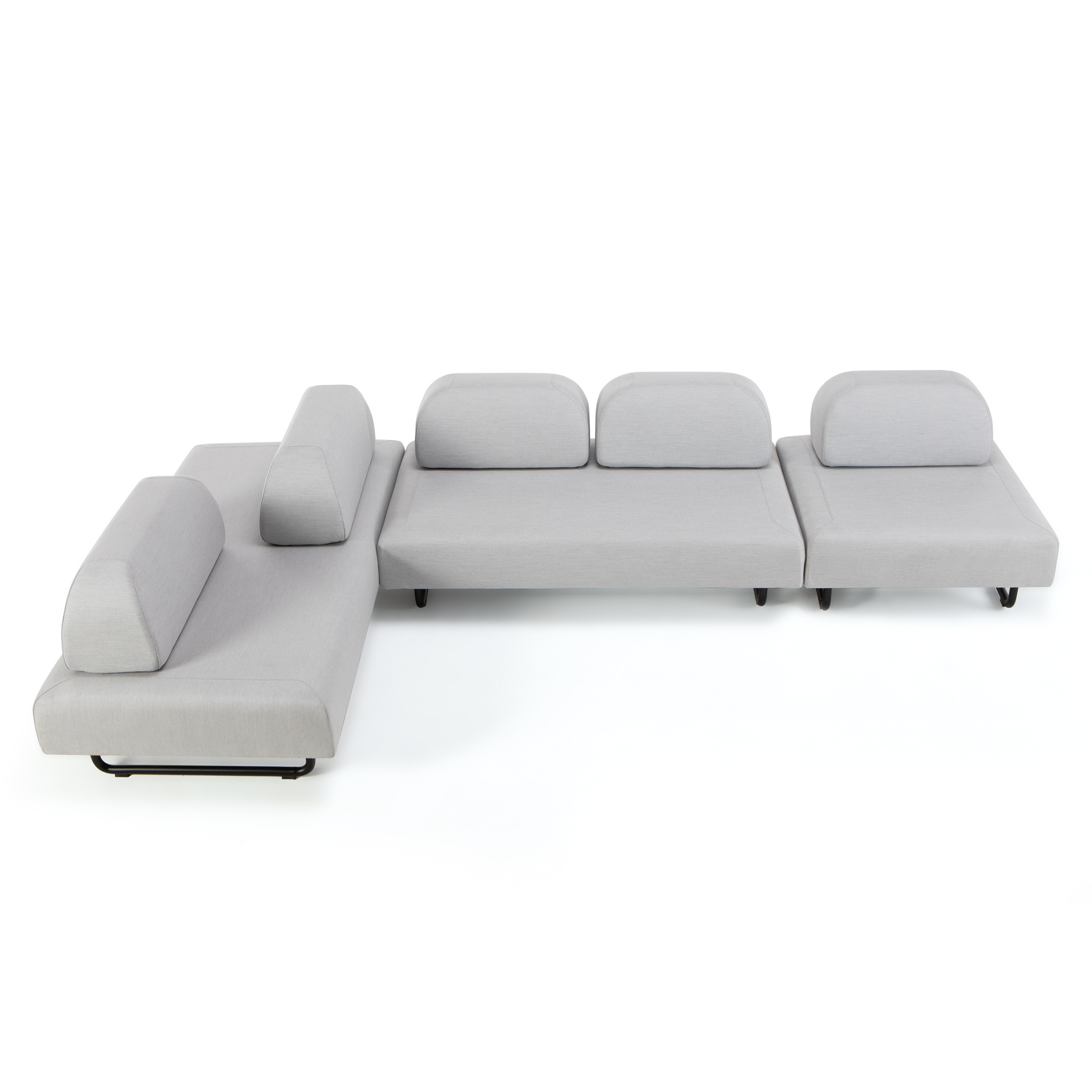 Módulo sofá doble acolchado "Santa Fe" en metal jardín 150x90 cm 70h