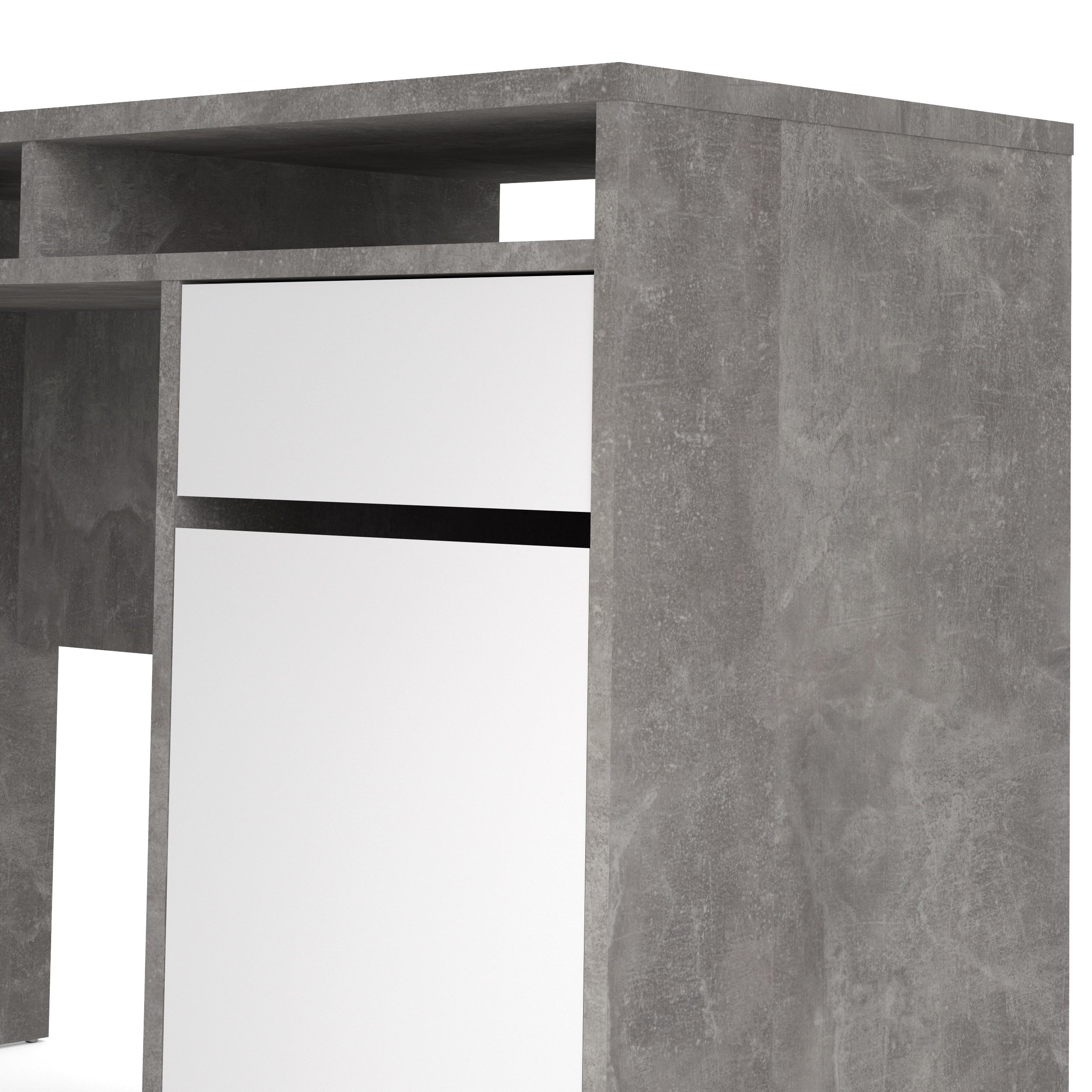 Function Plus 1 bureau en aggloméré avec tiroir et 1 porte 110x48 cm 77h