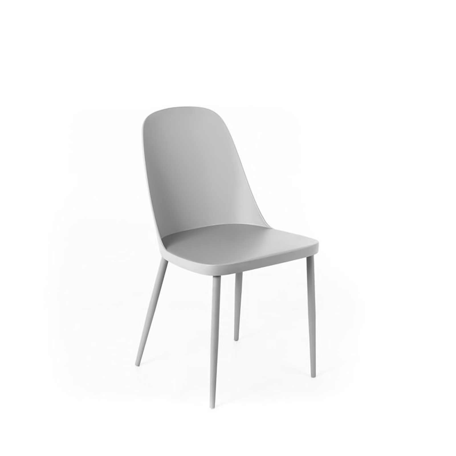 Set di sedie moderne in polipropilene "Paola" con gambe in metallo verniciato