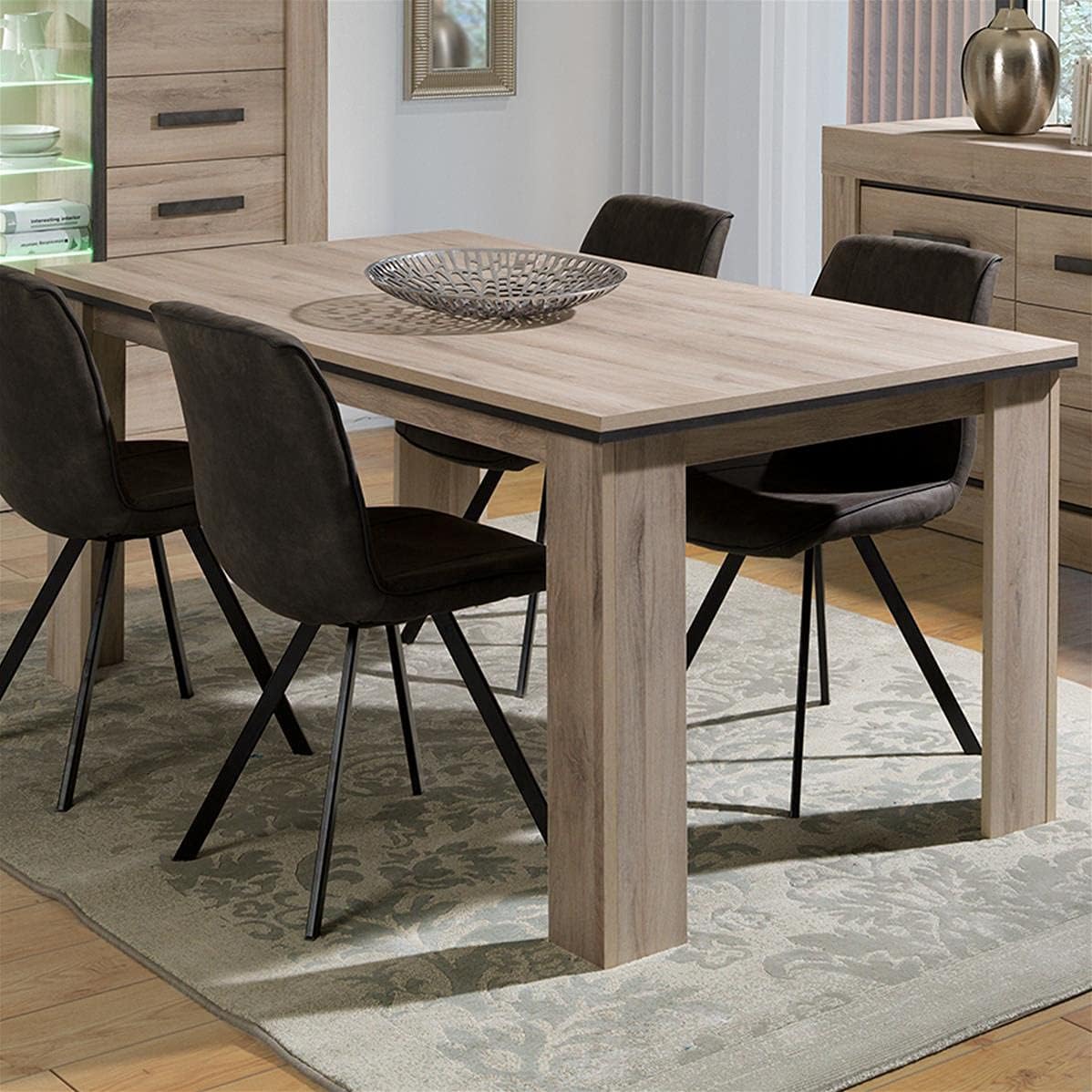 Mesa extensible Land en color "Candydak" en madera 137/185x90 ​​​​79h cm