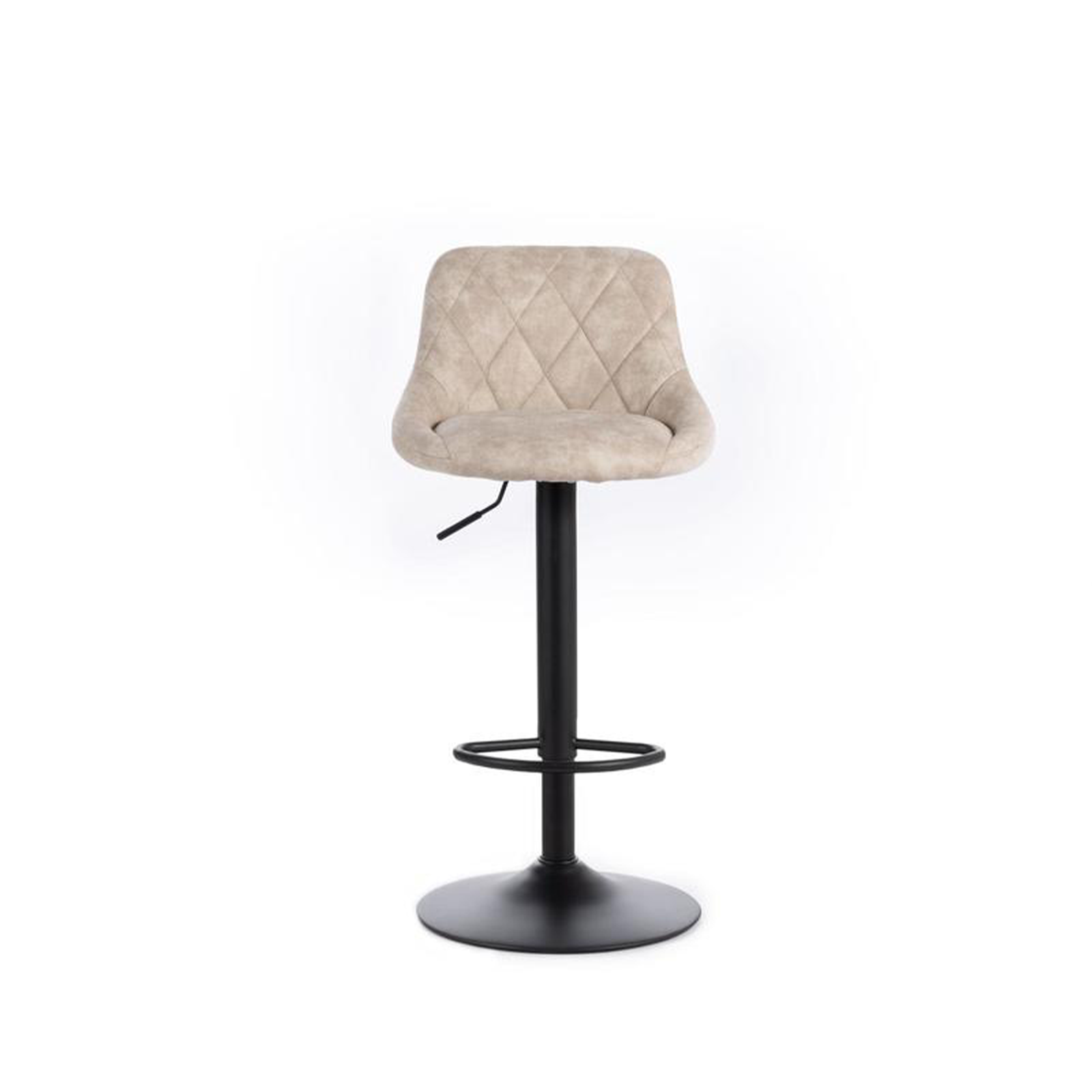 Tabouret haut "Max" en tissu rembourré avec repose-pieds 50x45 cm 84h