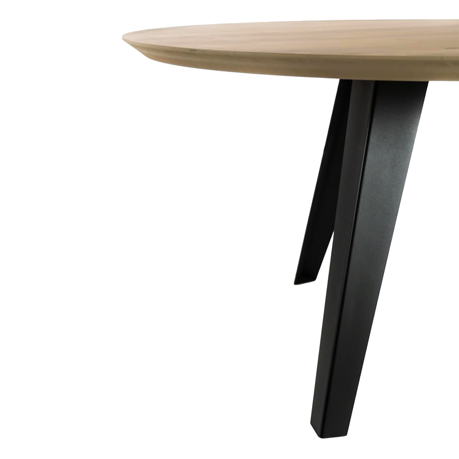 Tavolo tondo in legno "Henry" gambe in metallo cm 130x130 76h