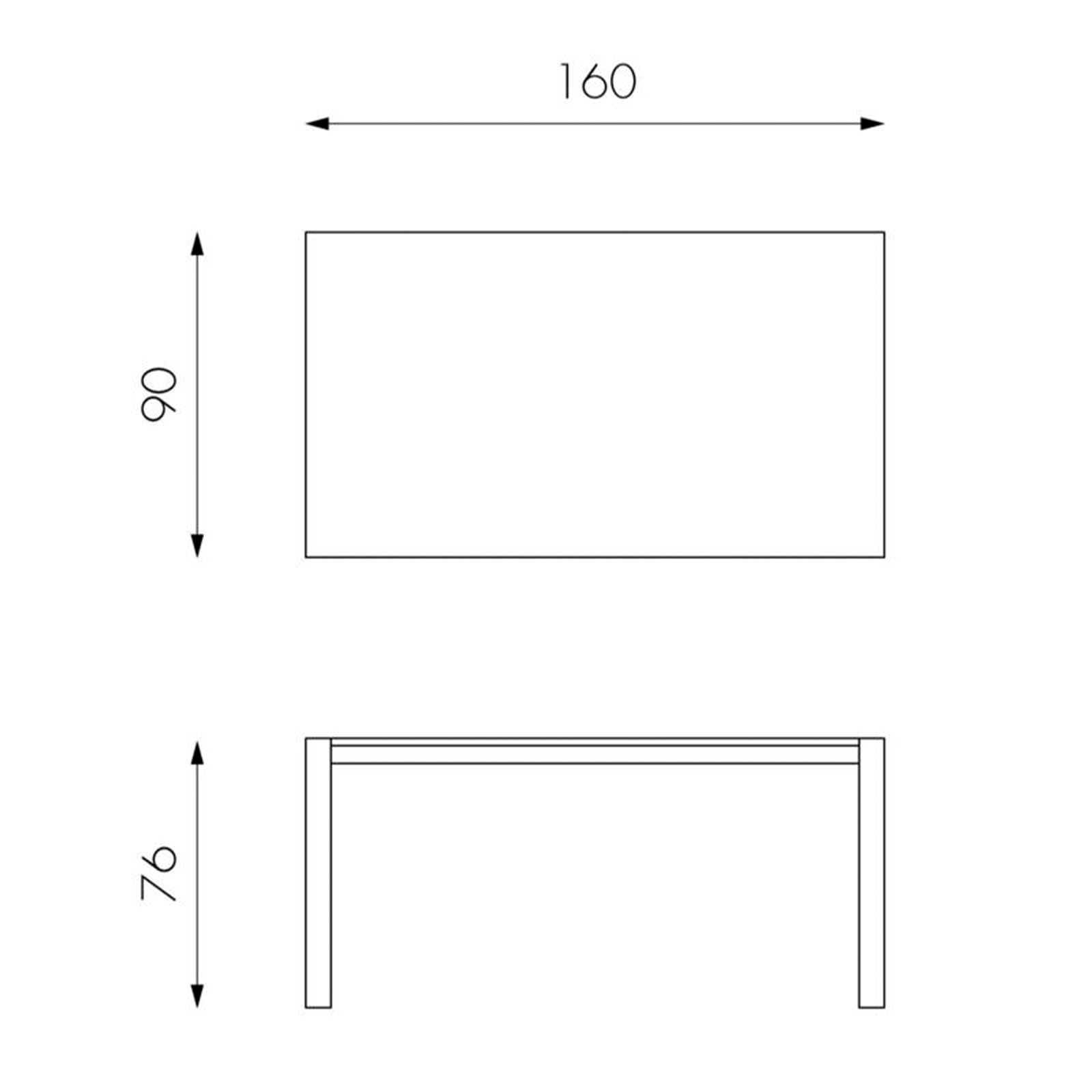 Mesa extensible "Nevada" tapa y patas de madera 160/240x90 76h cm