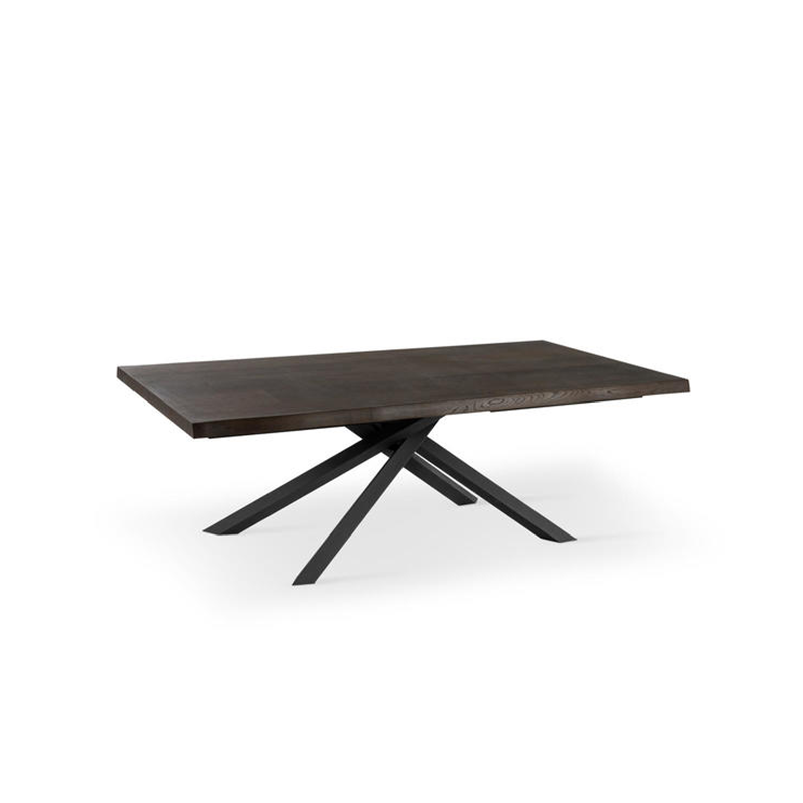 Tavolo allungabile Stones Spike piano in legno e gambe in metallo cm 240x90 76h