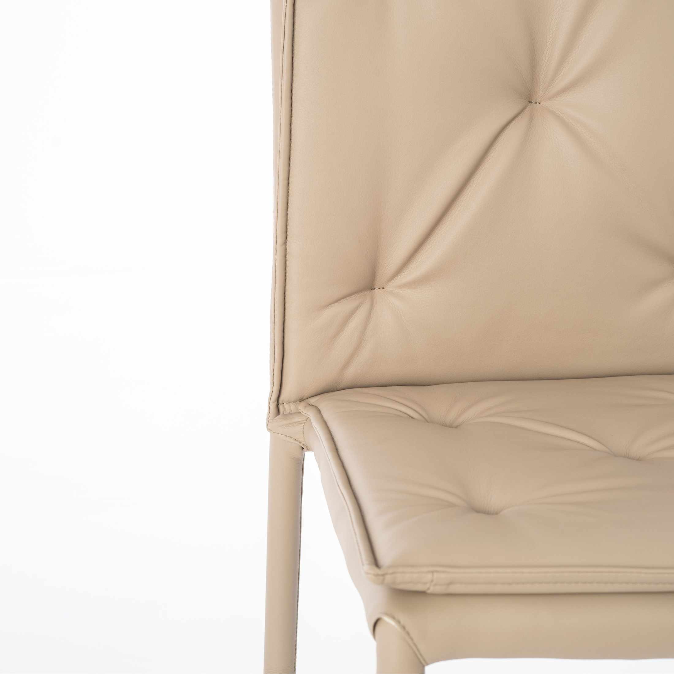 Set di sedie imbottite in similpelle "Carla" poltrone moderne cm 56x44 91h
