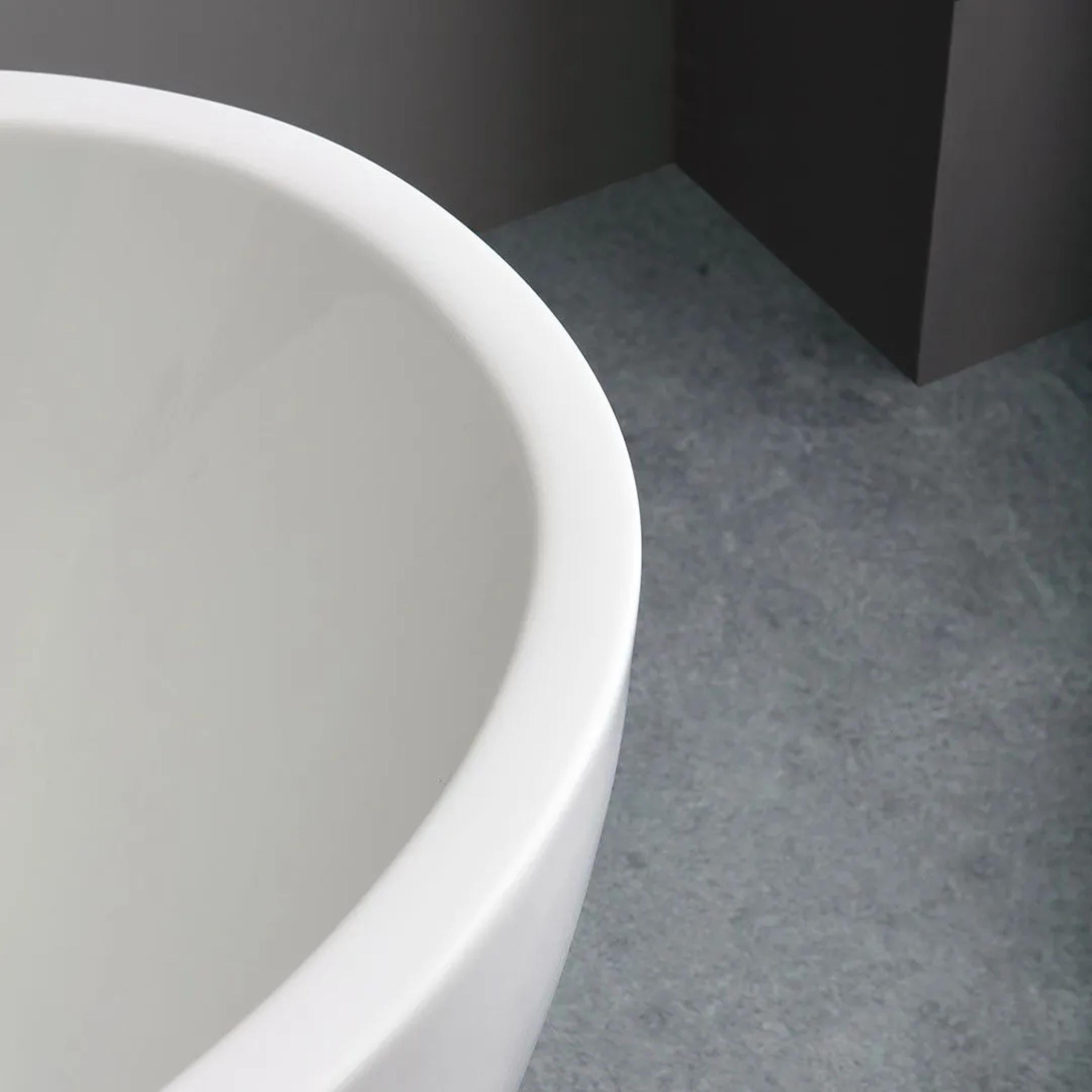 Vasca da bagno ovale a centro stanza "Clarissa" in acrilico bianco cm 165x75 59h