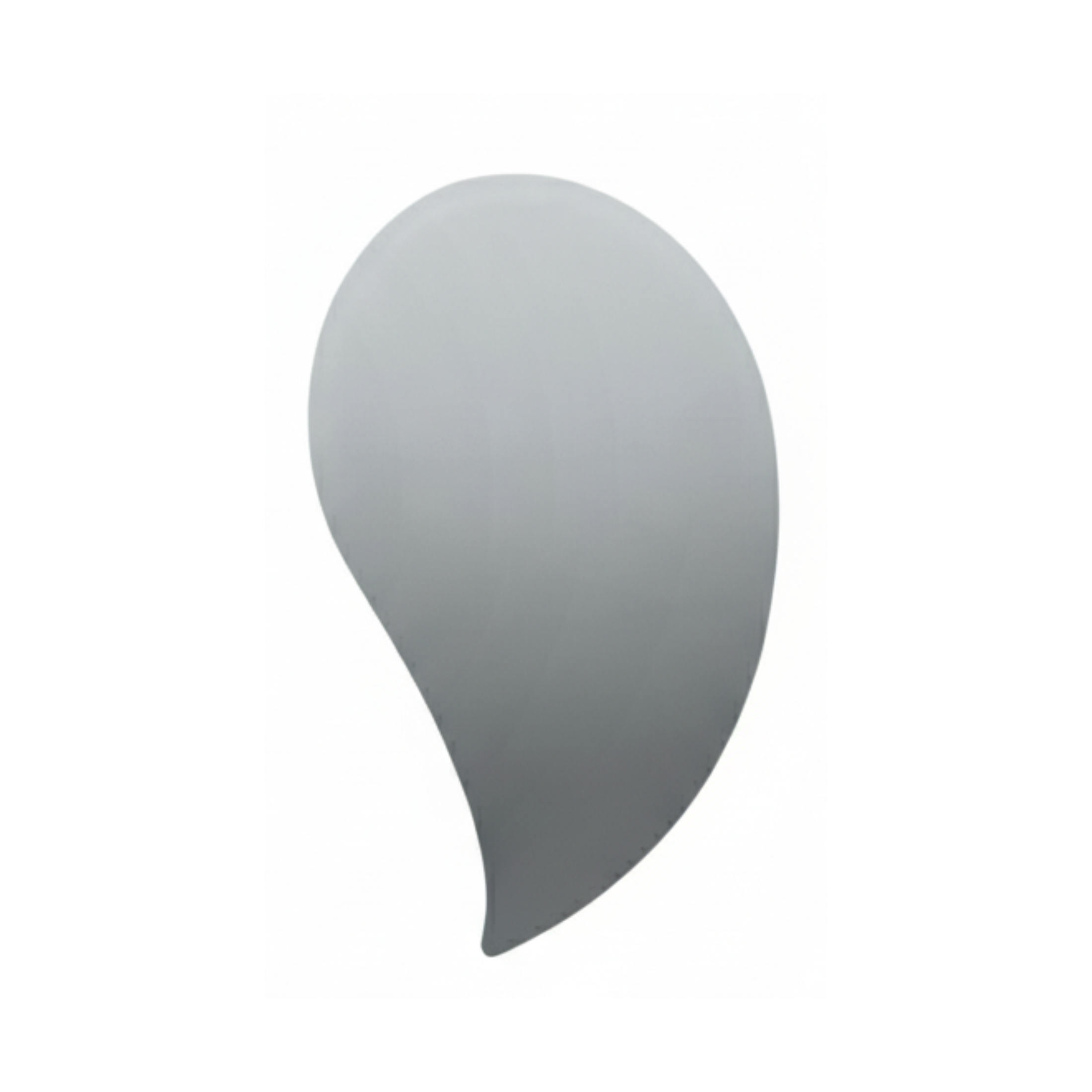 Specchio decorativo "Acqua" sagomato a goccia dal design fluido e contemporaneo cm 90x62h