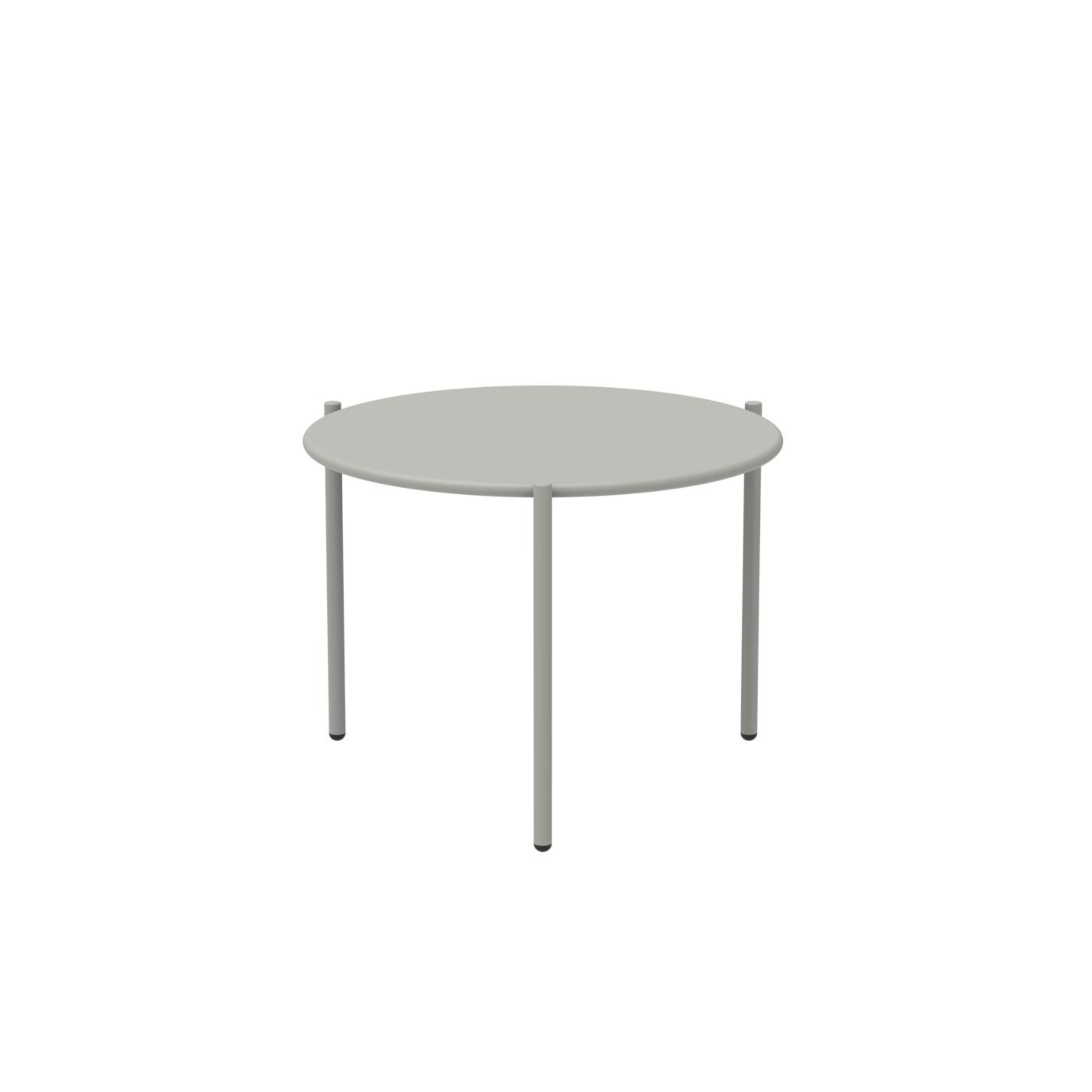 Tavolo basso da caffè tondo in metallo "Aria1" tavolino per giardino impilabile cm 60x60 46h