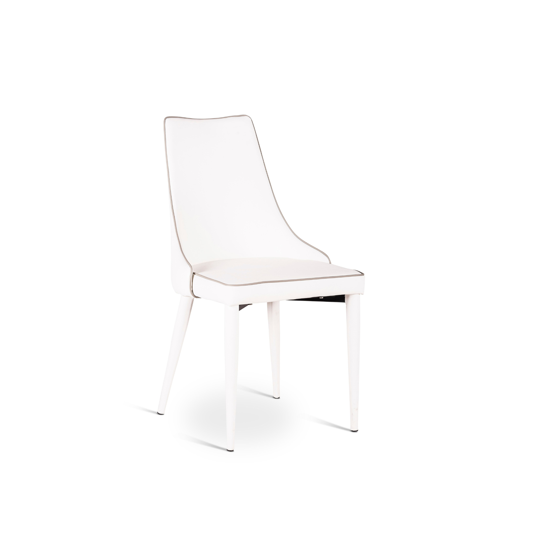 Chaise rembourrée simili cuir "Myriam" fauteuil moderne 46x46 cm 91h