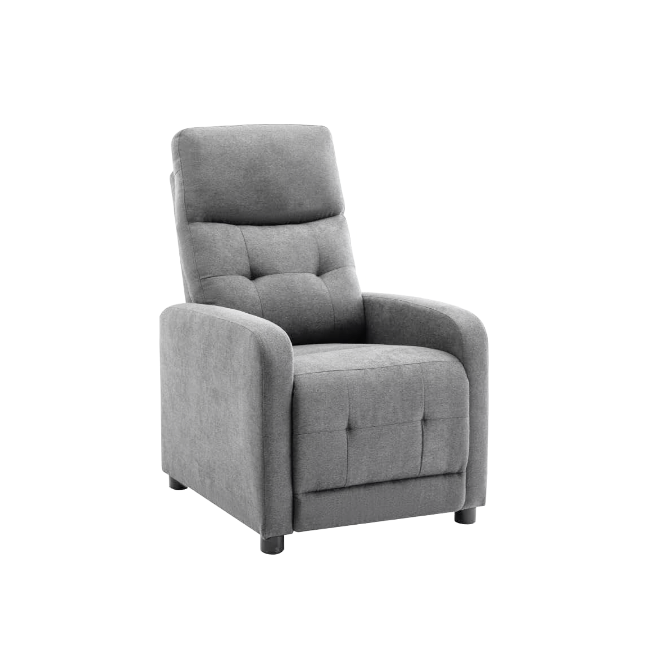 Poltrona reclinabile manuale "Rey" in tessuto liner cm 65,5x85,5 102,5h