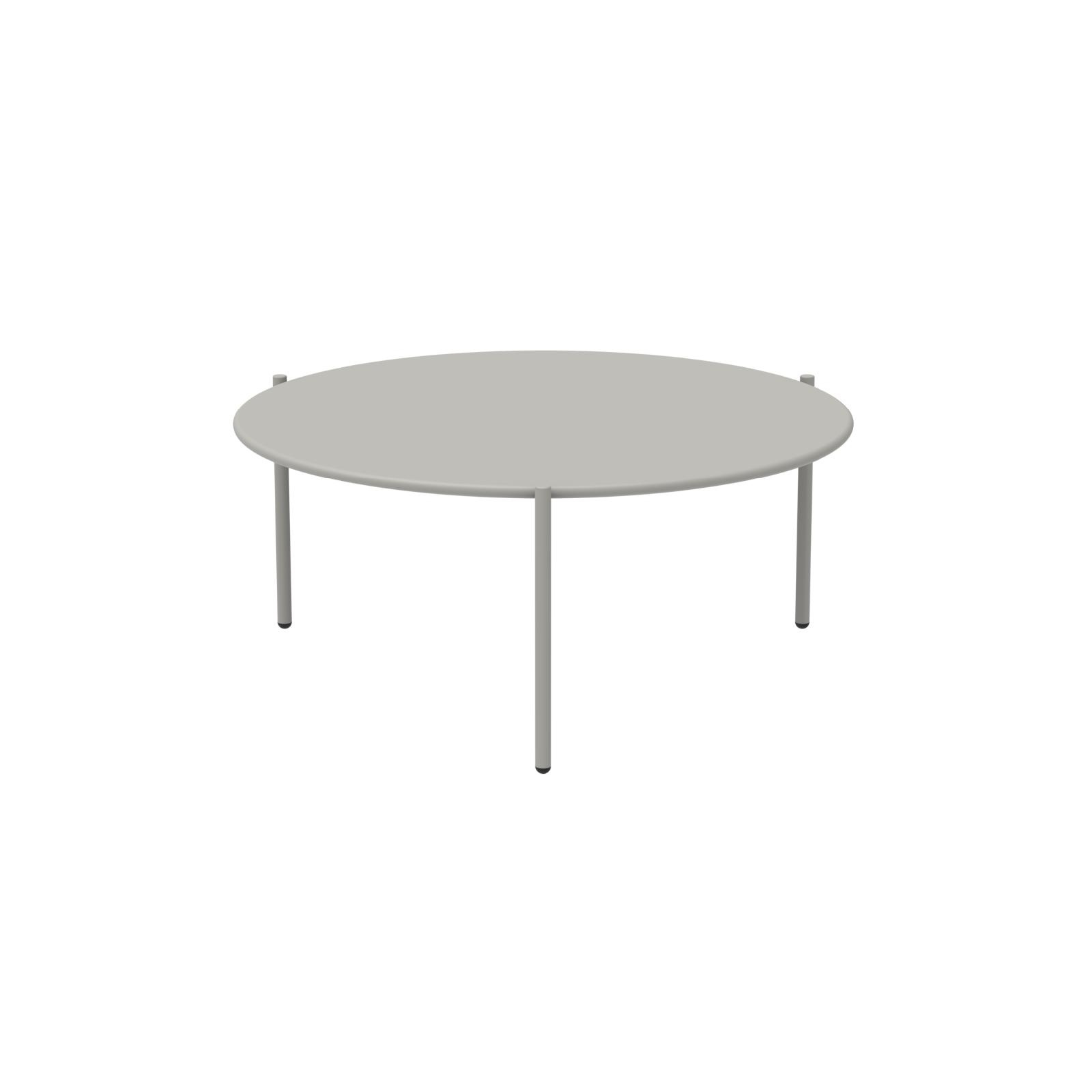 Tavolo basso da caffè tondo in metallo "Aria2" tavolino per giardino impilabile cm 90x90 40h