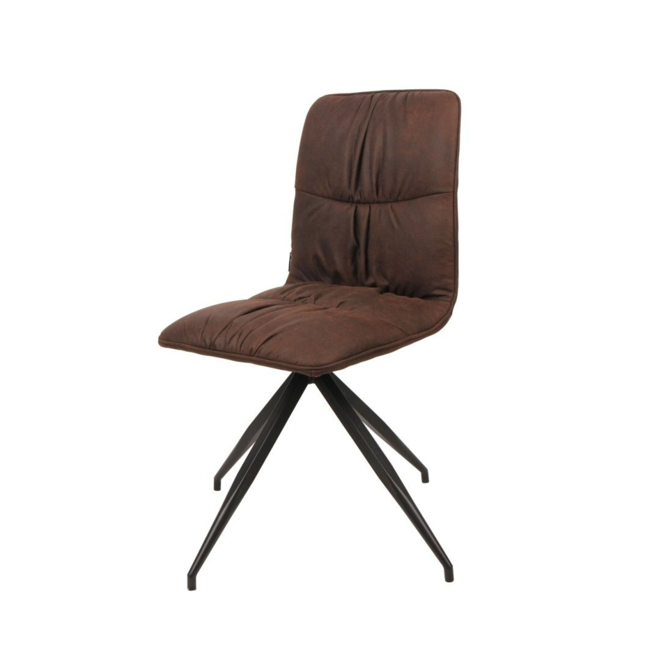 Silla acolchada de microfibra "Alba" sillón moderno efecto terciopelo 38x43 cm 86,5h
