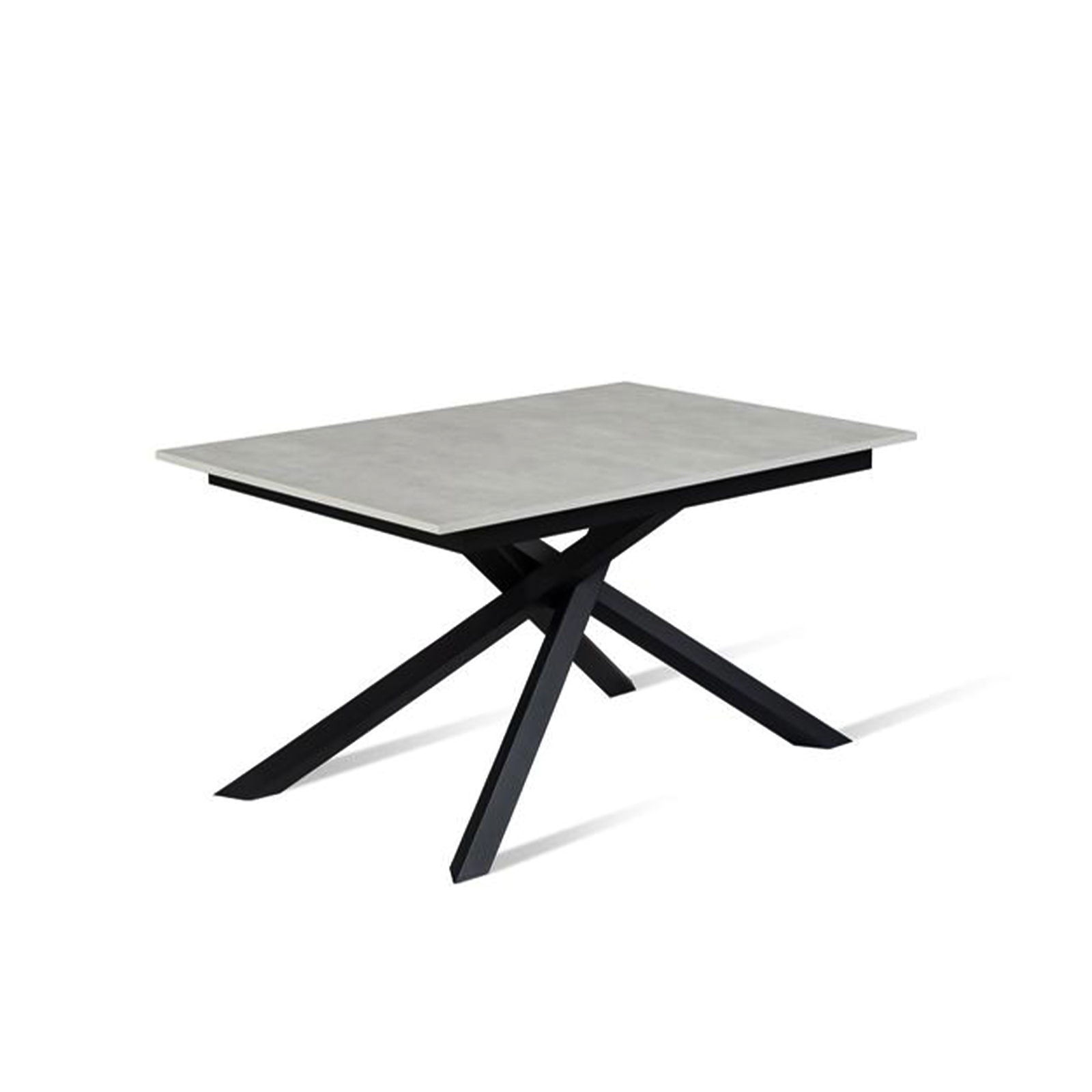 Table extensible "Pulse" plateau mélaminé pieds métal 140/190x90 cm 76h