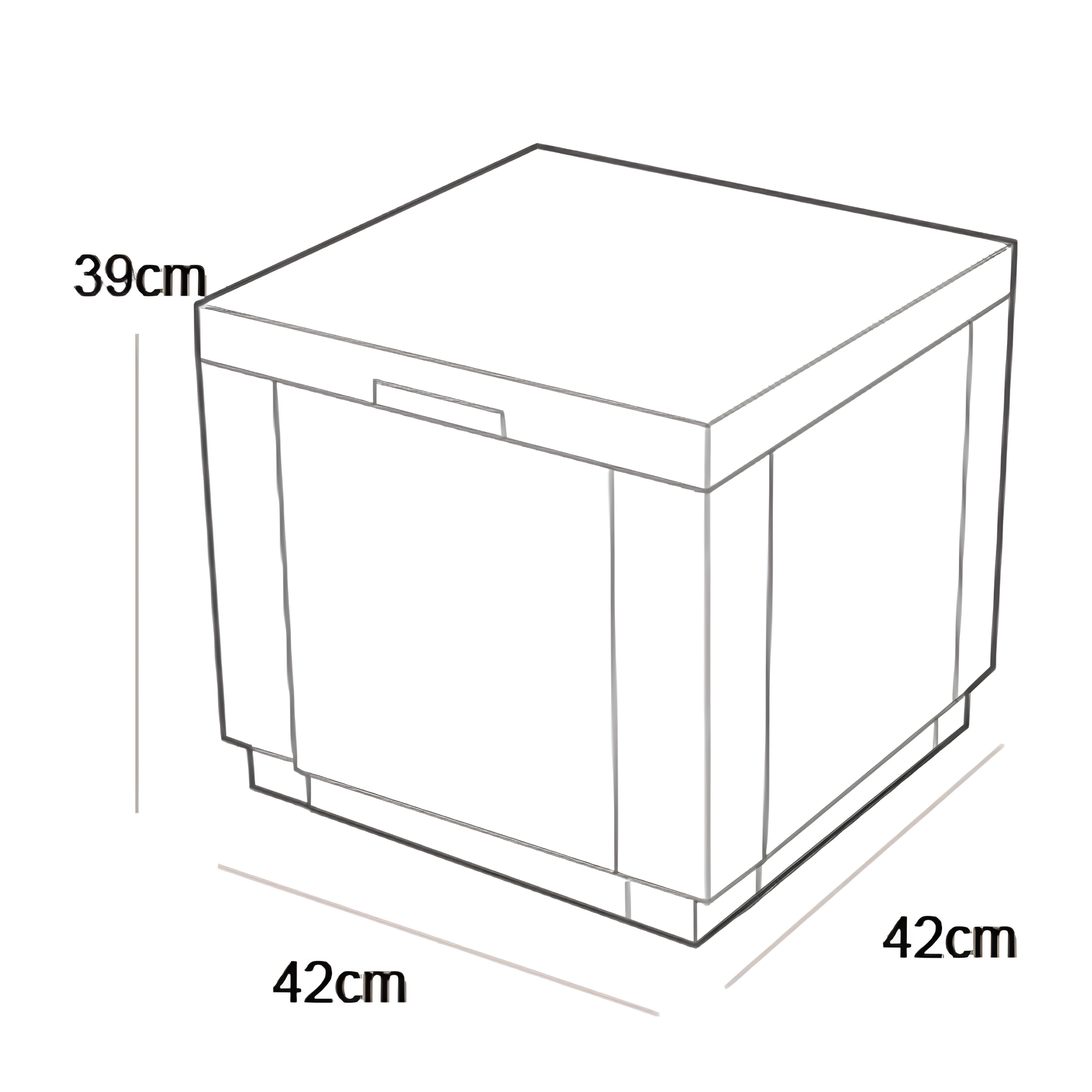 Tavolino porta ghiaccio "Alaska" da esterno in resina cm 42x42 41h