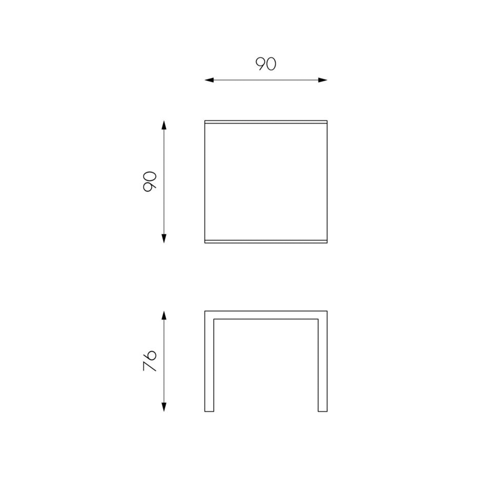 Tavolo allungabile Banner piano in vetro temperato struttura in metallo 6 posti cm 164x90 76h